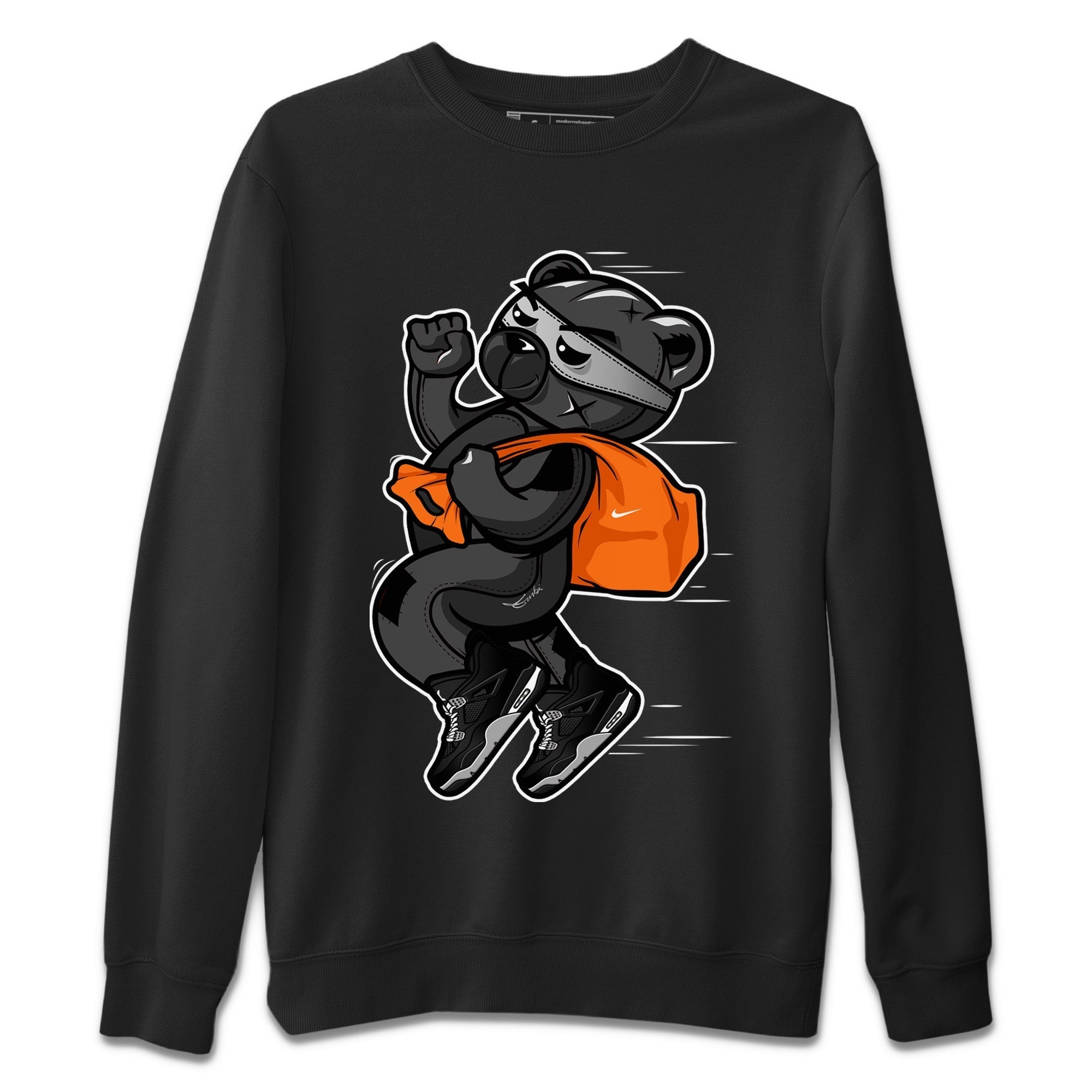 Thief Bear Unisex Tops - Air Jordan 4 Black Canvas