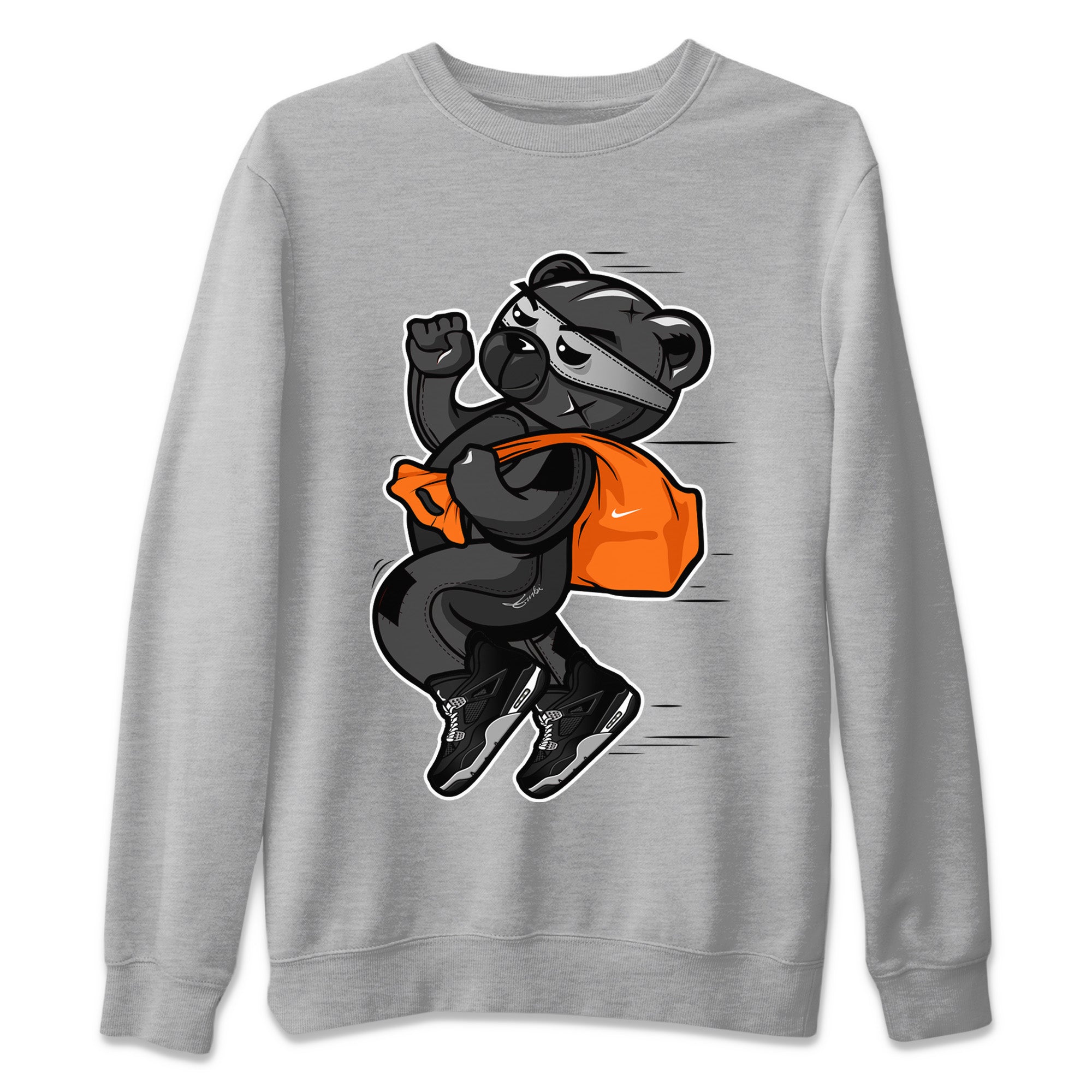 Thief Bear Unisex Tops - Air Jordan 4 Black Canvas