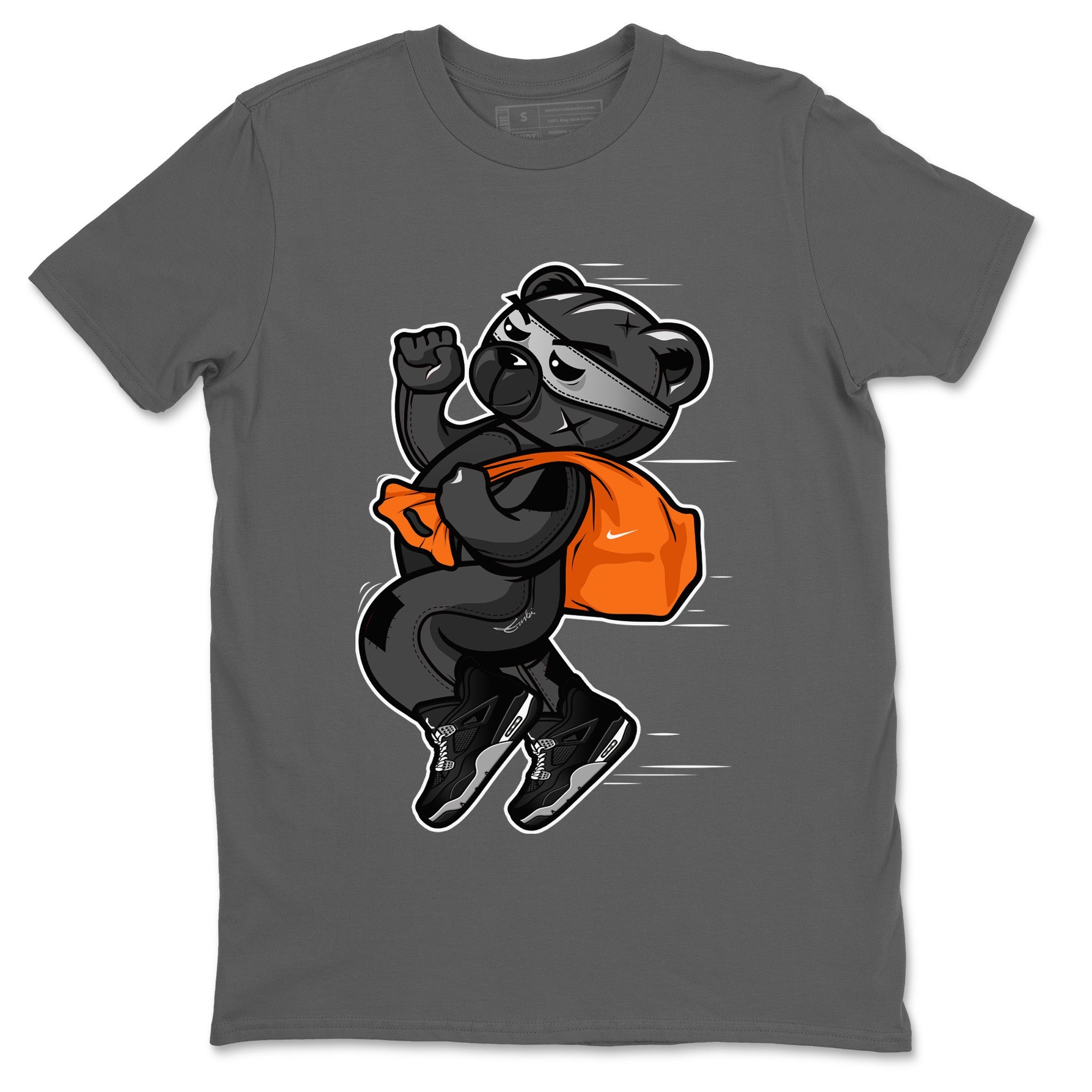 Thief Bear Unisex Tops - Air Jordan 4 Black Canvas