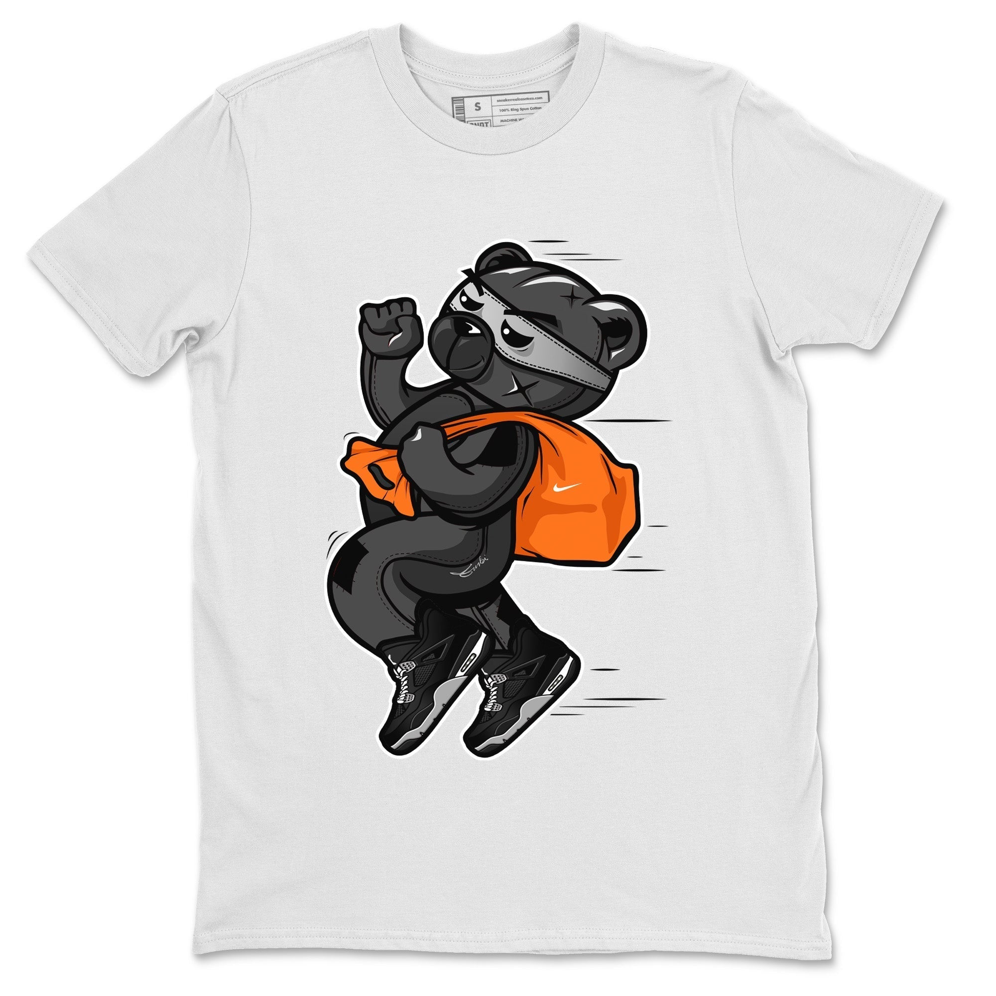 Thief Bear Unisex Tops - Air Jordan 4 Black Canvas