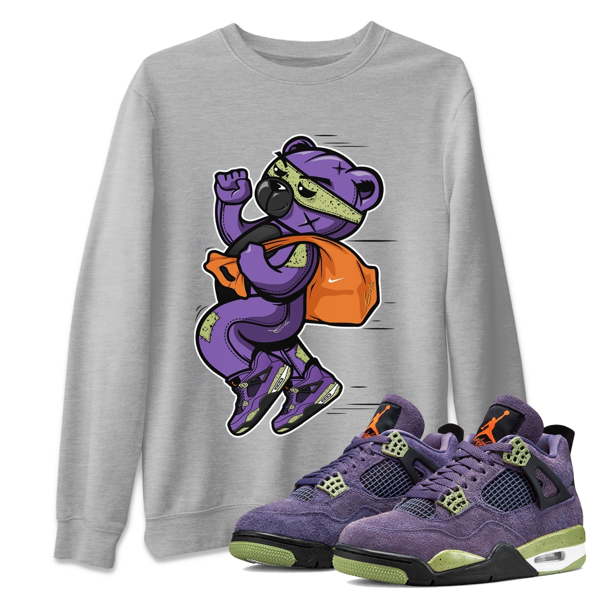 Thief Bear Unisex Tops - Air Jordan 4 Canyon Purple