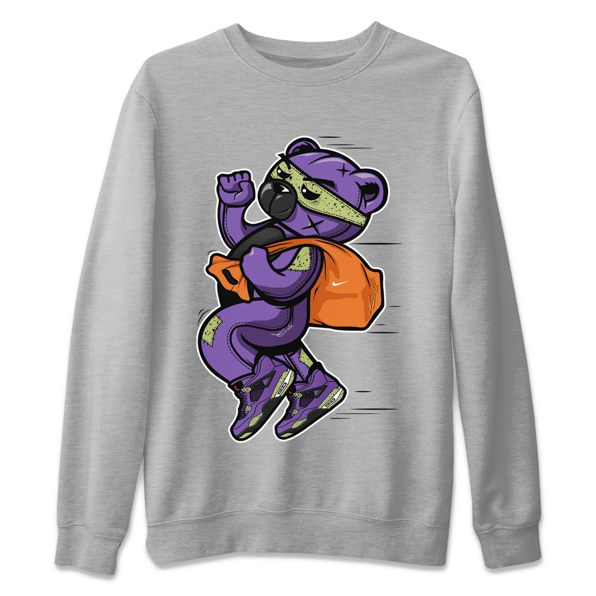 Thief Bear Unisex Tops - Air Jordan 4 Canyon Purple