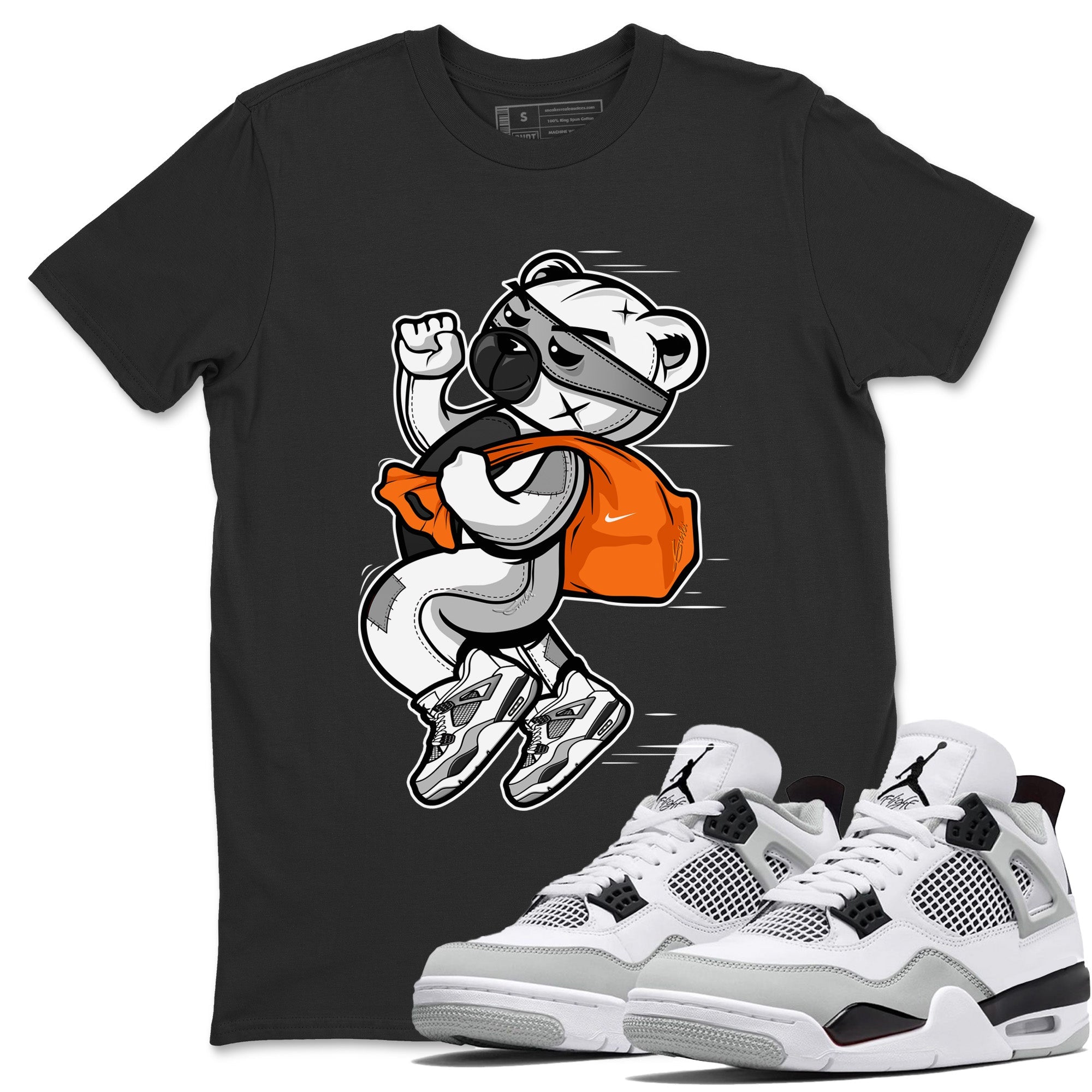 Thief Bear Unisex Tops - Air Jordan 4 Military Black