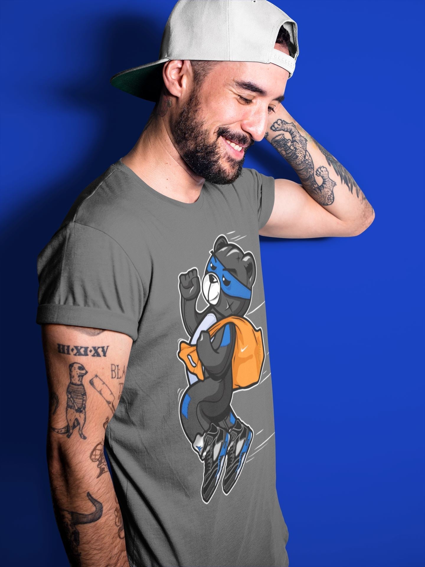 Thief Bear Unisex Tops - Air Jordan 5 Racer Blue