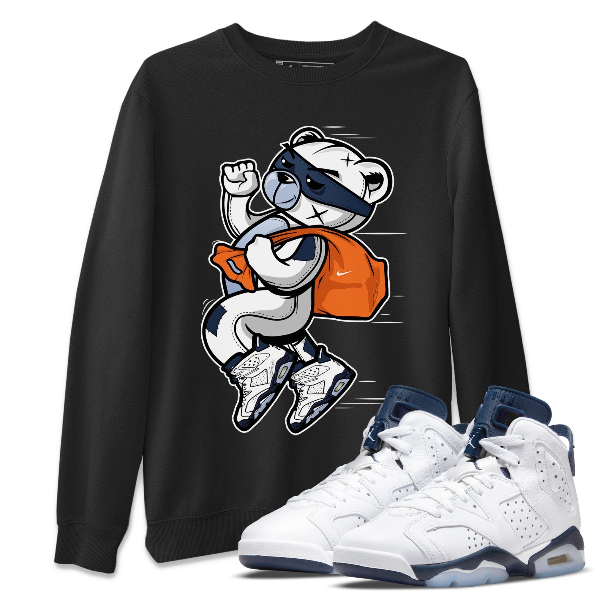 Thief Bear Unisex Tops - Air Jordan 6 Midnight Navy