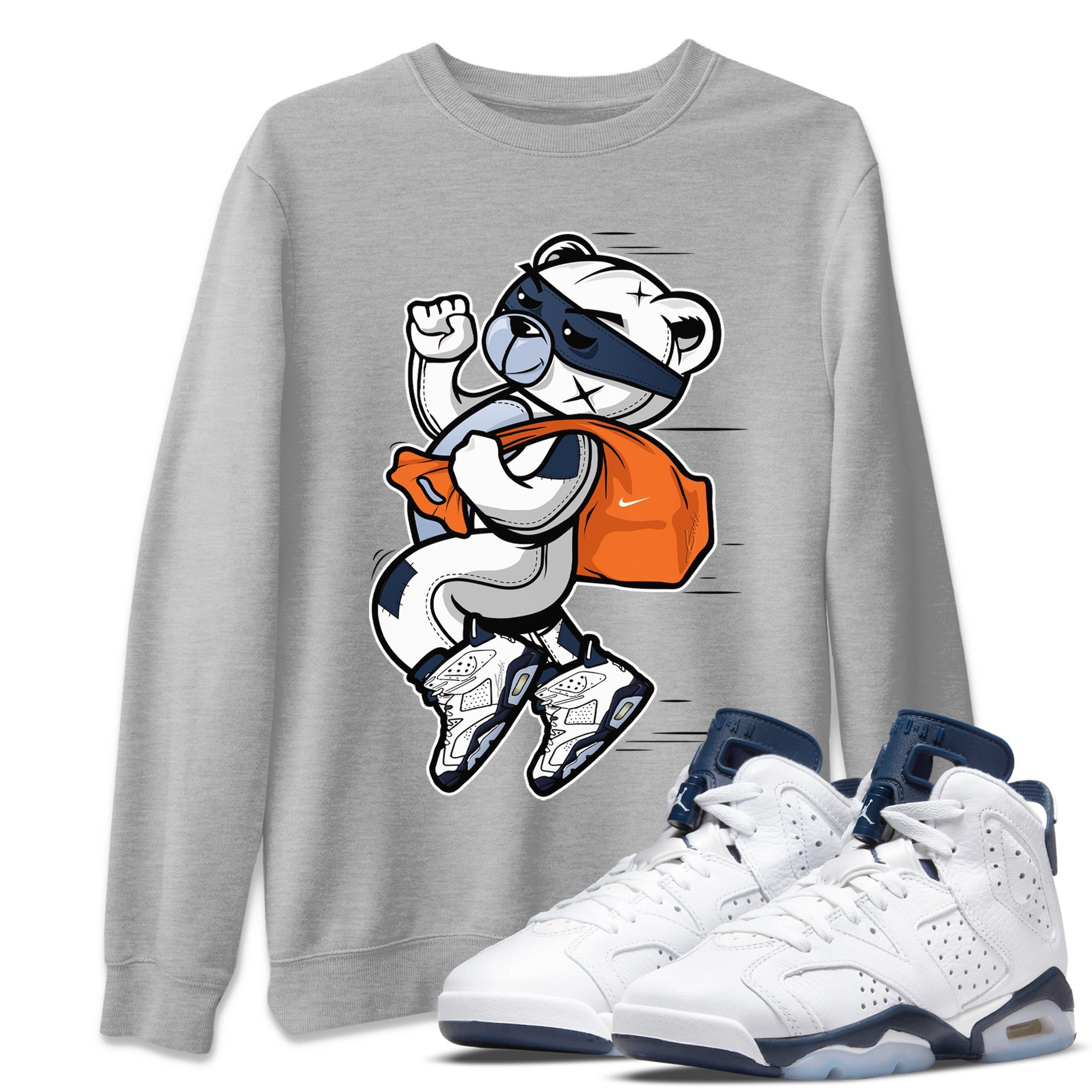 Thief Bear Unisex Tops - Air Jordan 6 Midnight Navy