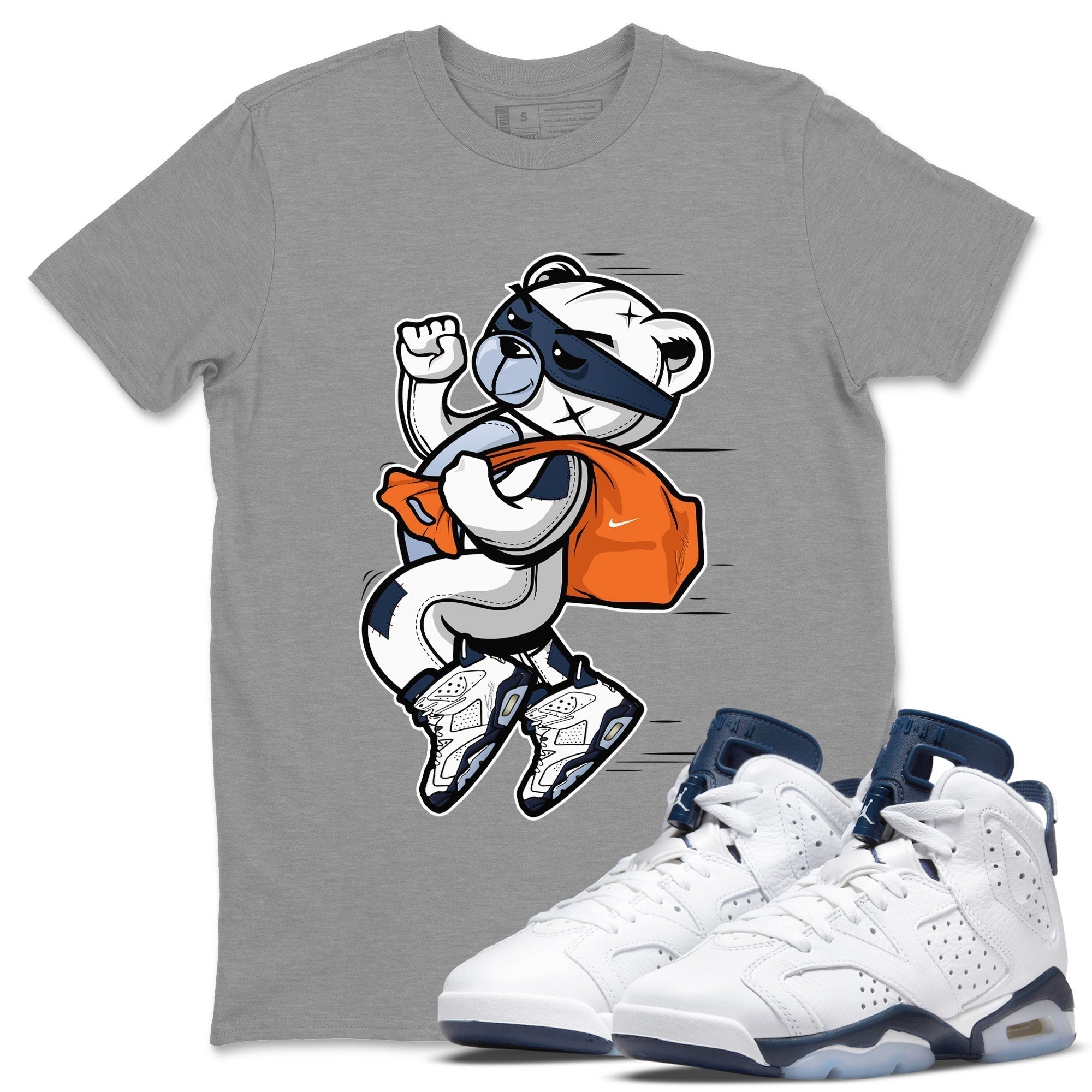 Thief Bear Unisex Tops - Air Jordan 6 Midnight Navy