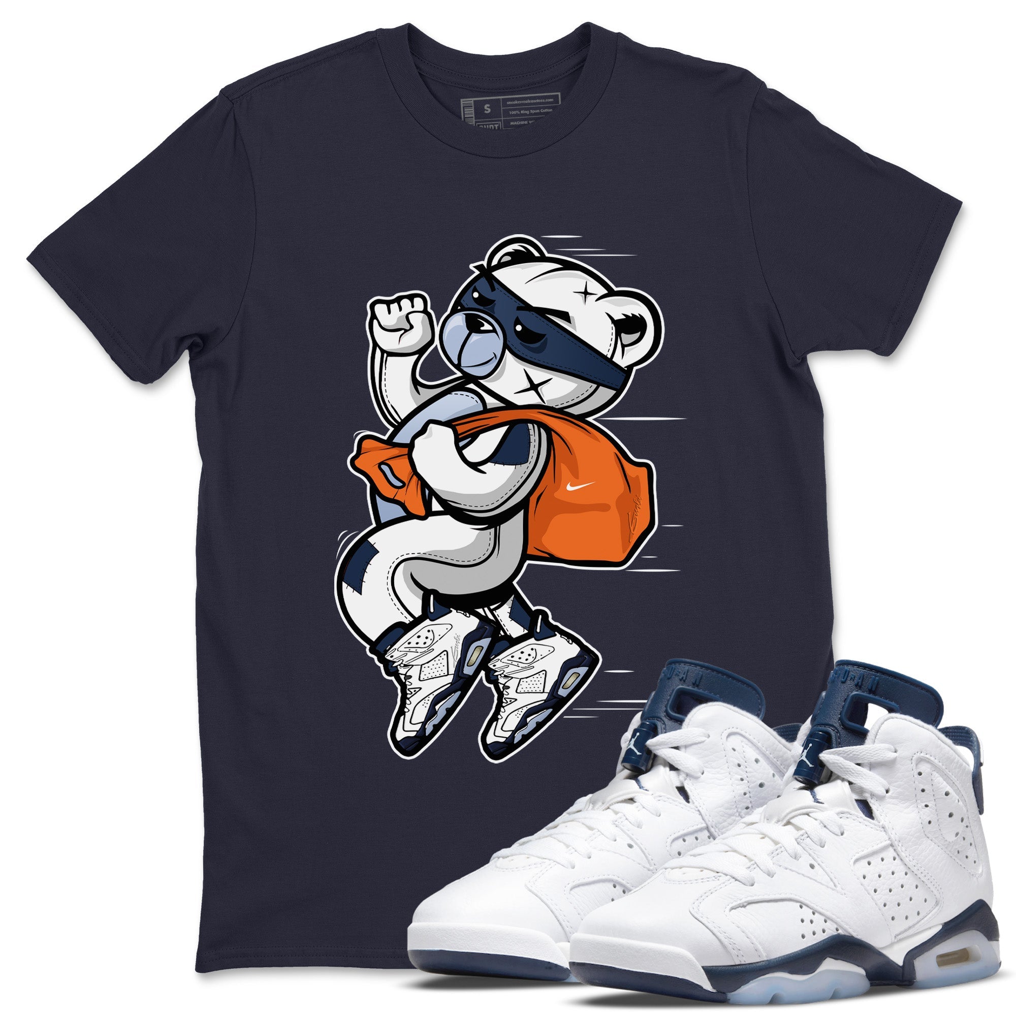 Thief Bear Unisex Tops - Air Jordan 6 Midnight Navy