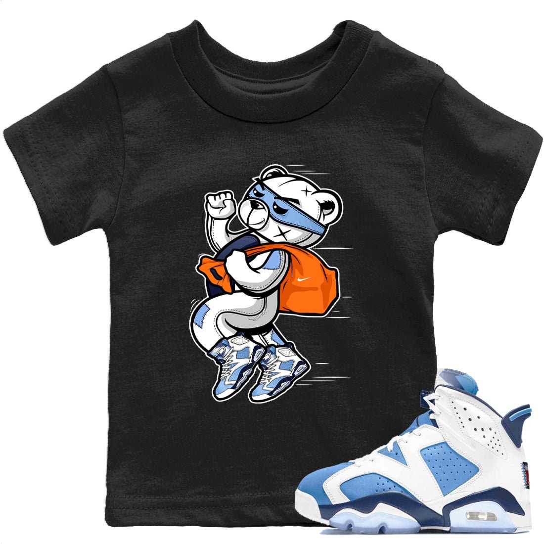 Thief Bear Kids Tops - Air Jordan 6 UNC