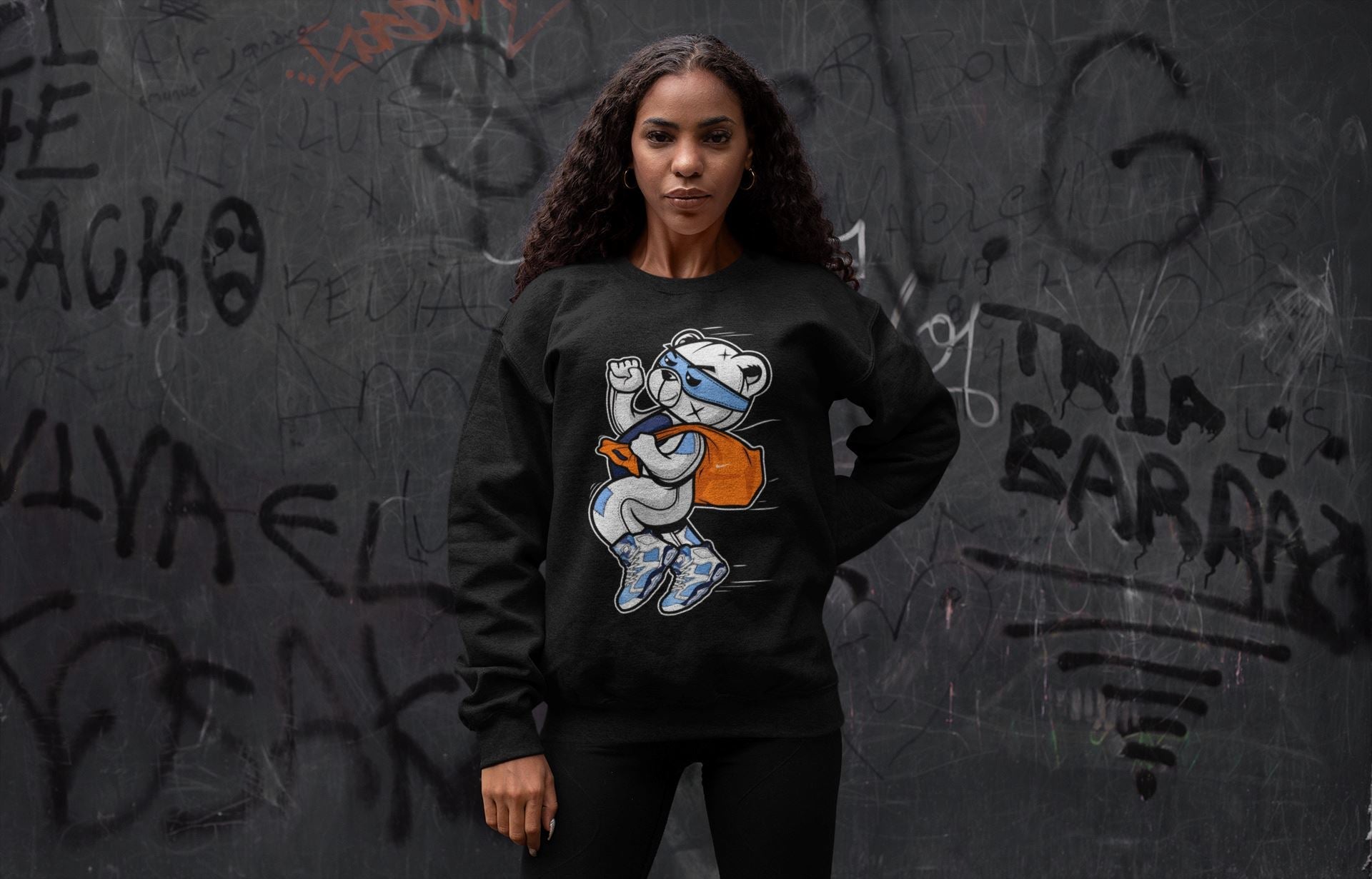 Thief Bear Unisex Tops - Air Jordan 6 UNC