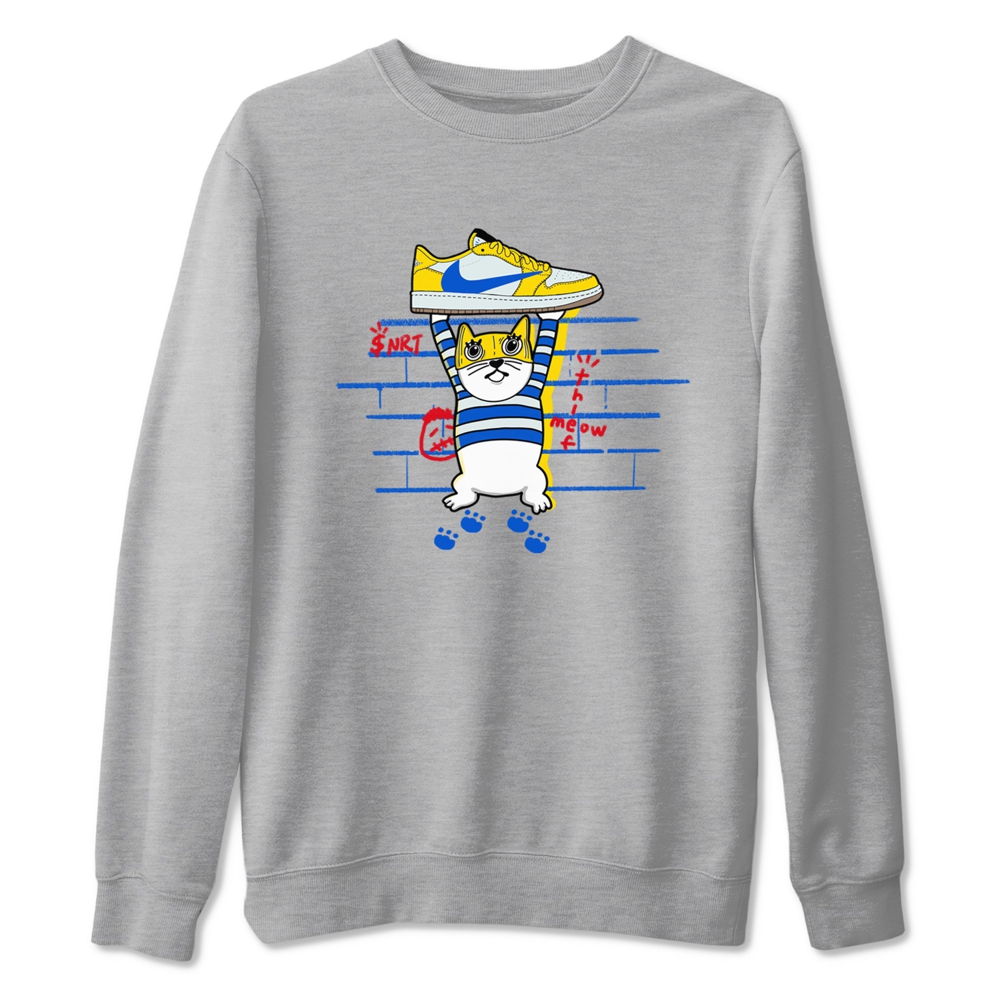 Thief Cat snkmatch Tees - Air Jordan 1 Travis Scott Canary