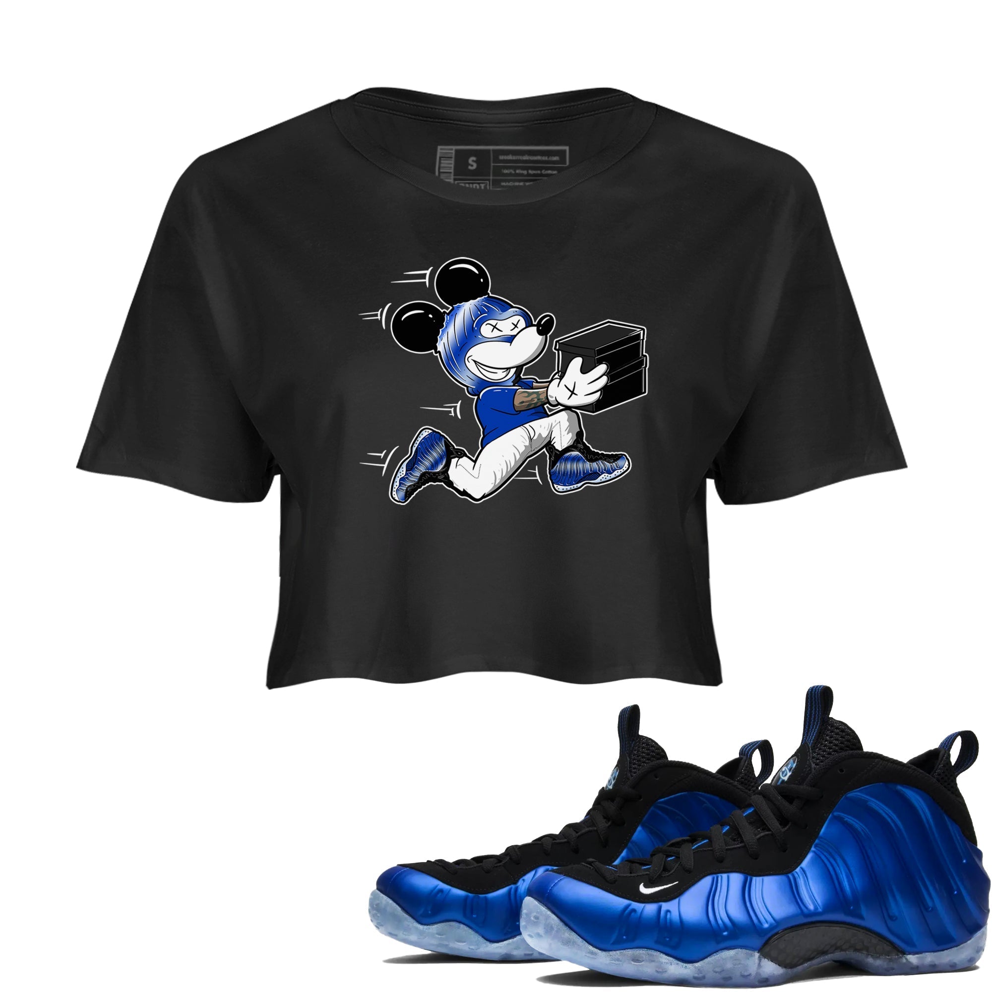 Thief Mouse snkmatch Women's Top - Air Foamposite One Royal