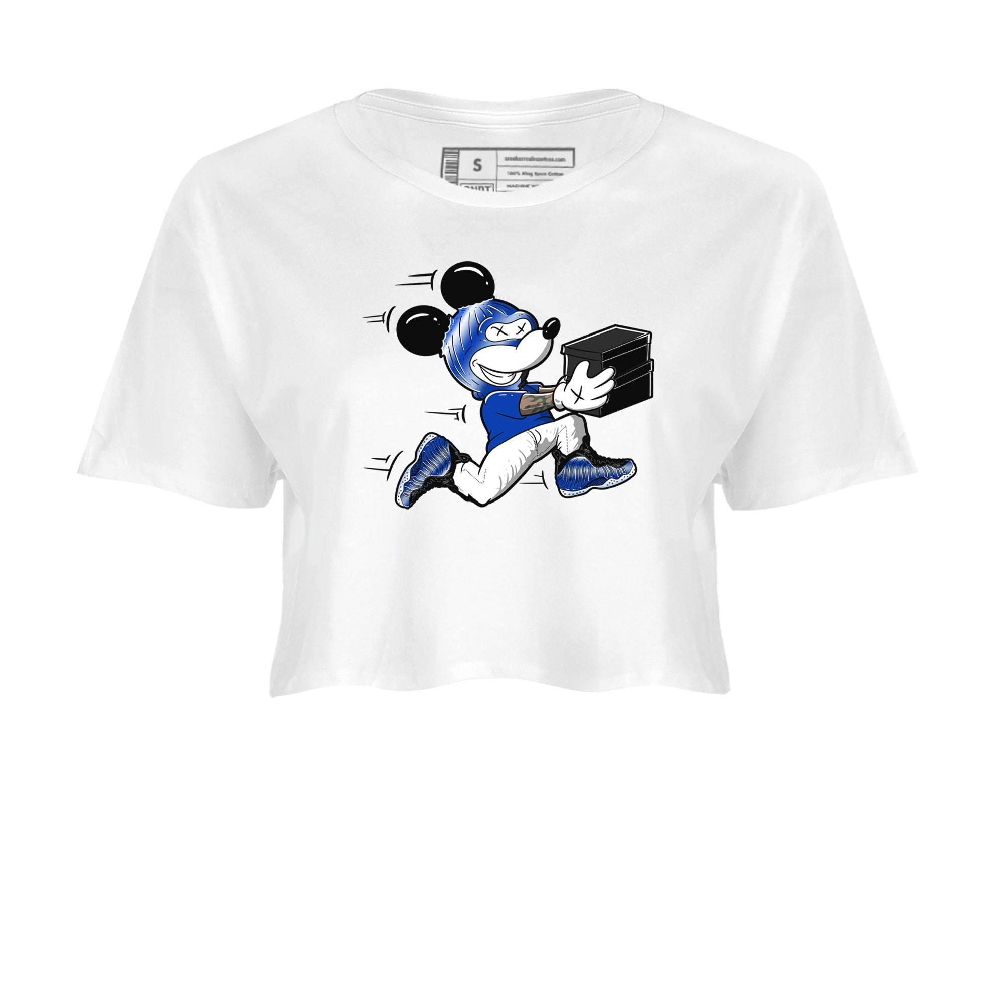 Thief Mouse snkmatch Women's Top - Air Foamposite One Royal