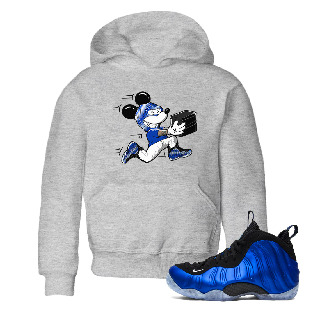 Thief Mouse snkmatch Tees Kids - Air Foamposite One Royal