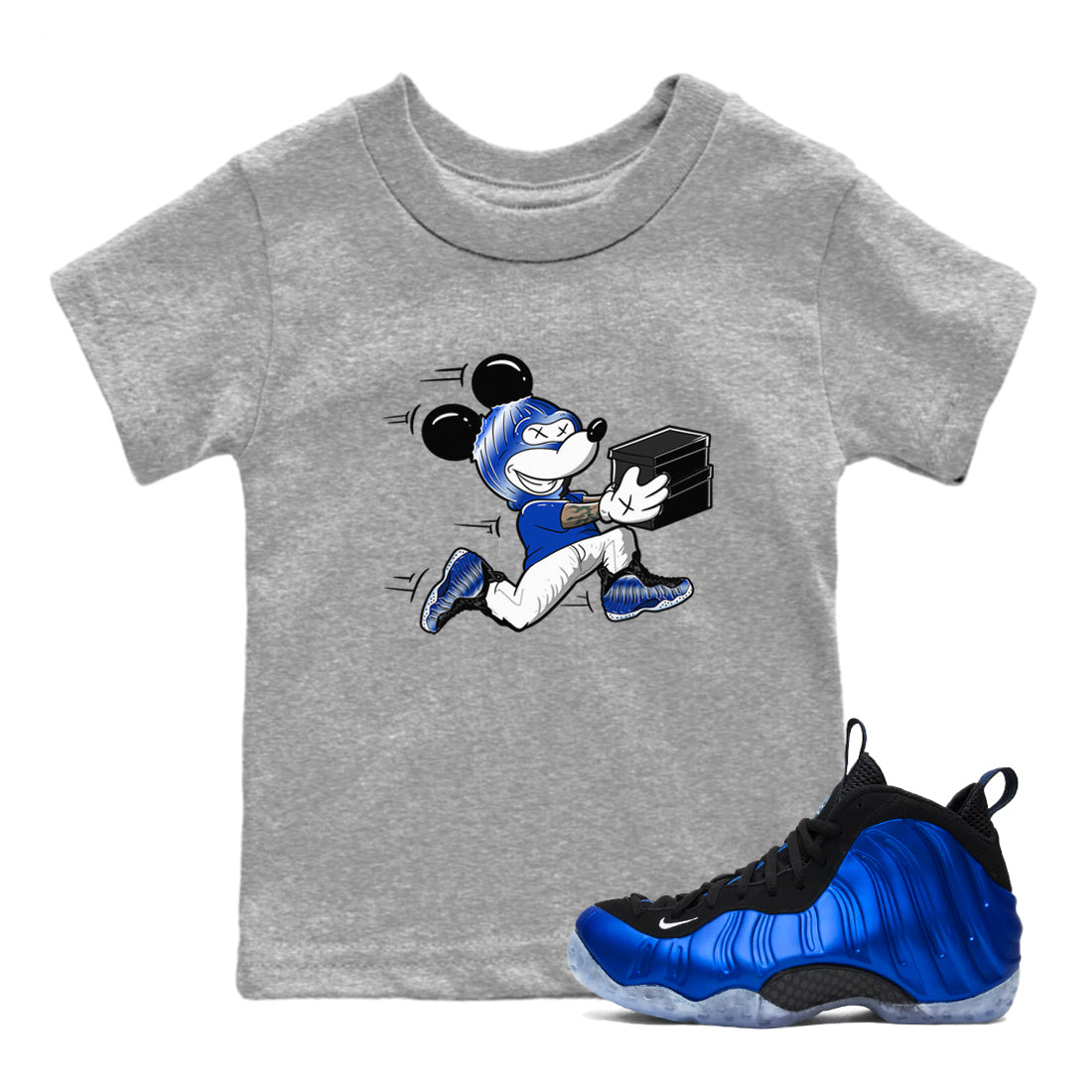 Thief Mouse snkmatch Tees Kids - Air Foamposite One Royal