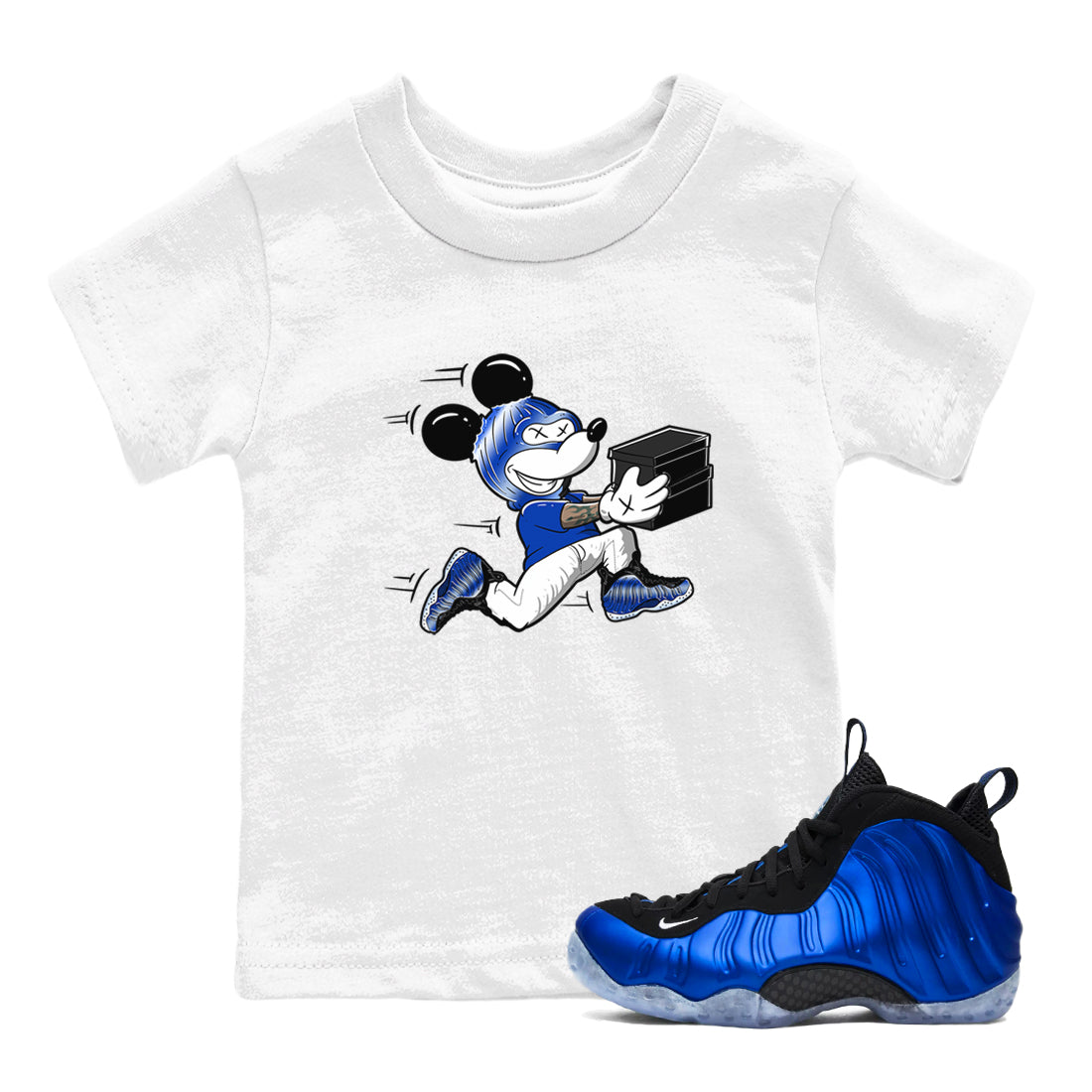 Thief Mouse snkmatch Tees Kids - Air Foamposite One Royal