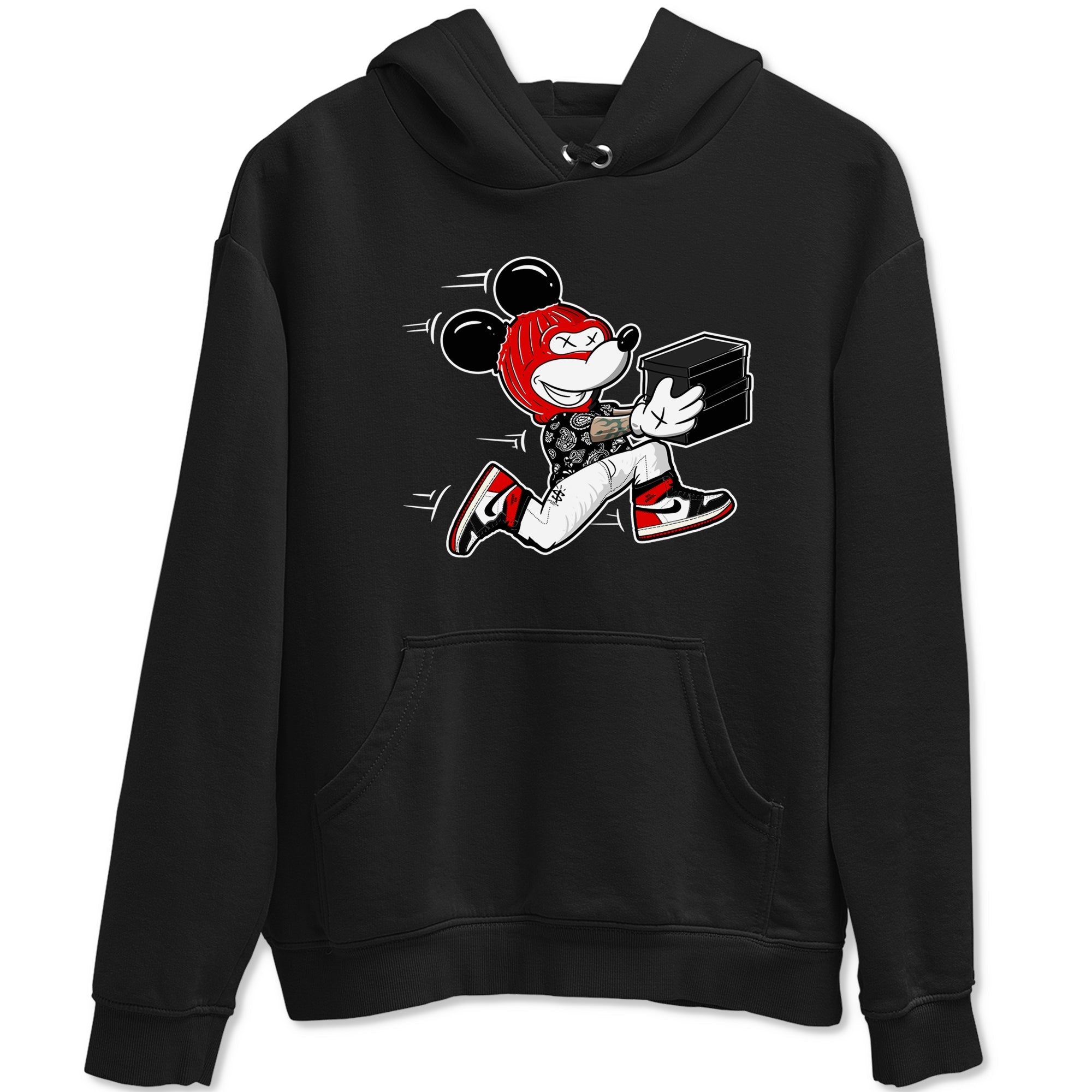Thief Mouse snkmatch Tees - Air Jordan 1 Black Toe Reimagined