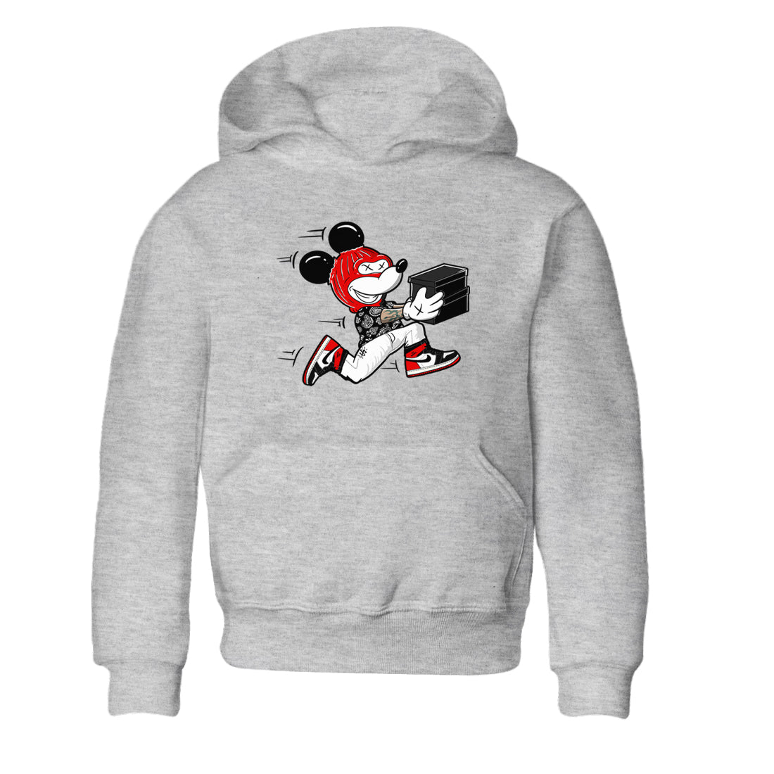Thief Mouse snkmatch Tees Kids - Air Jordan 1 Black Toe Reimagined