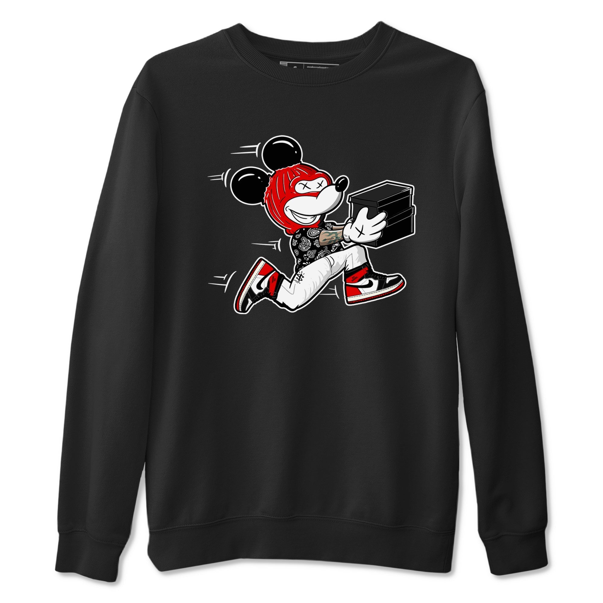 Thief Mouse snkmatch Tees - Air Jordan 1 Black Toe Reimagined