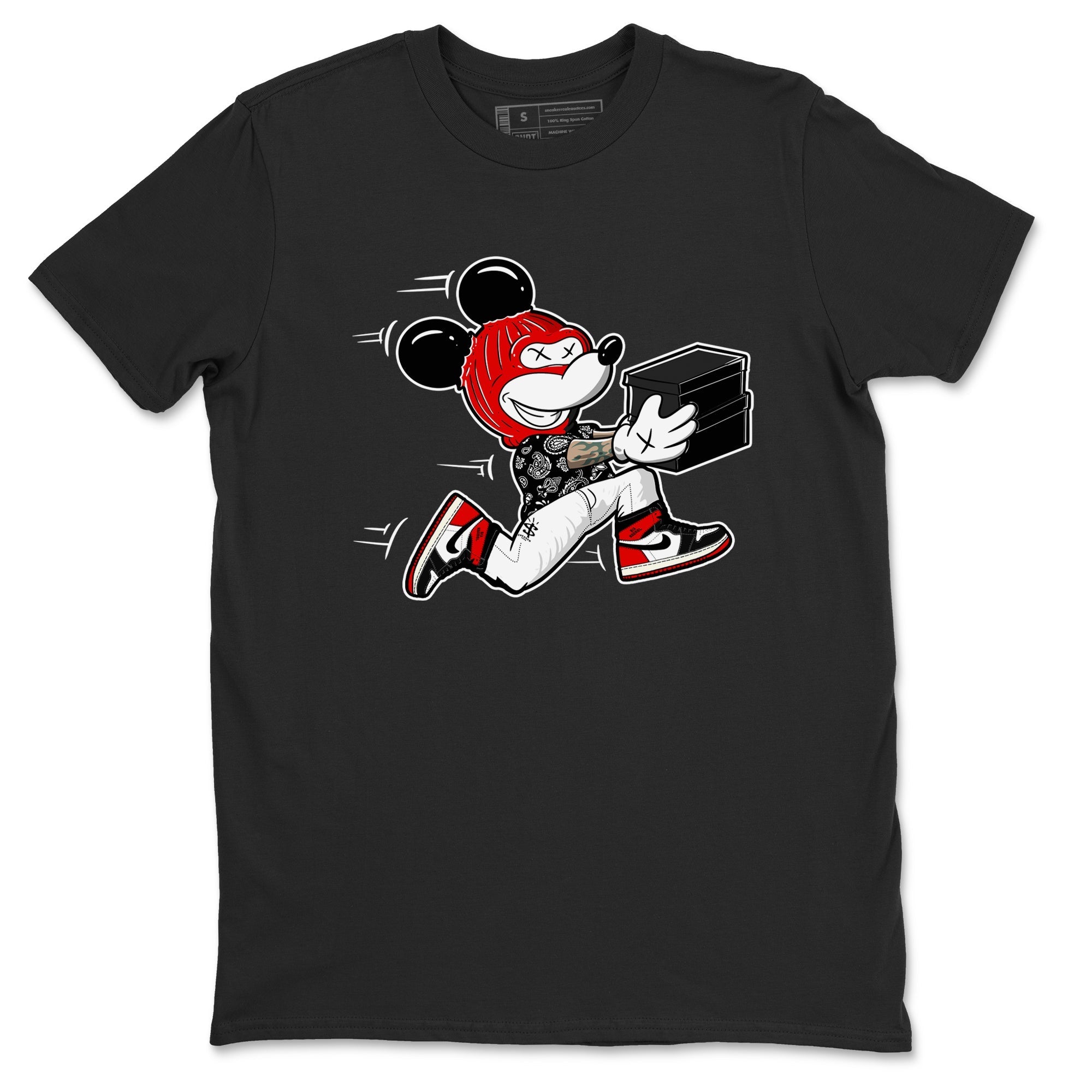 Thief Mouse snkmatch Tees - Air Jordan 1 Black Toe Reimagined