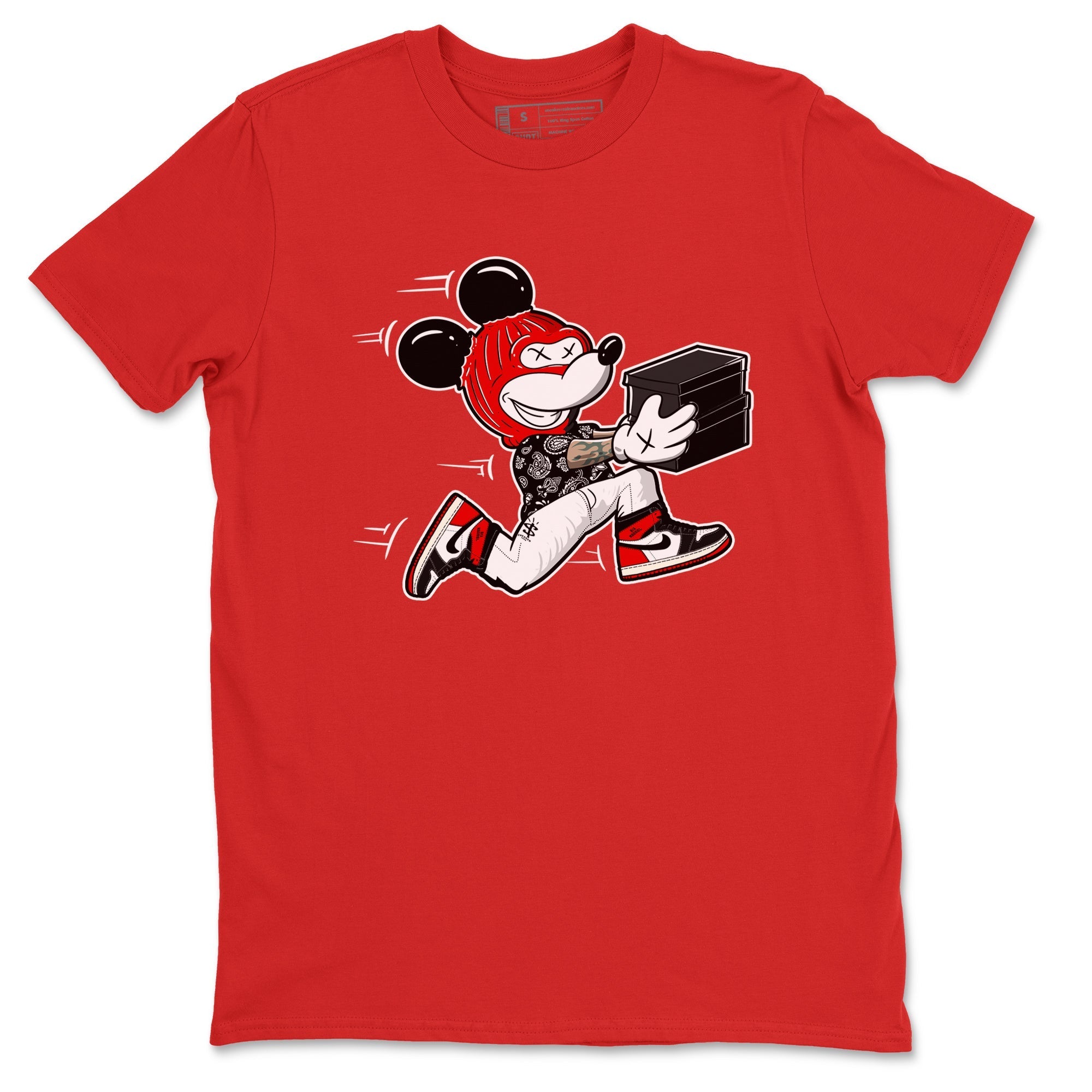 Thief Mouse snkmatch Tees - Air Jordan 1 Black Toe Reimagined