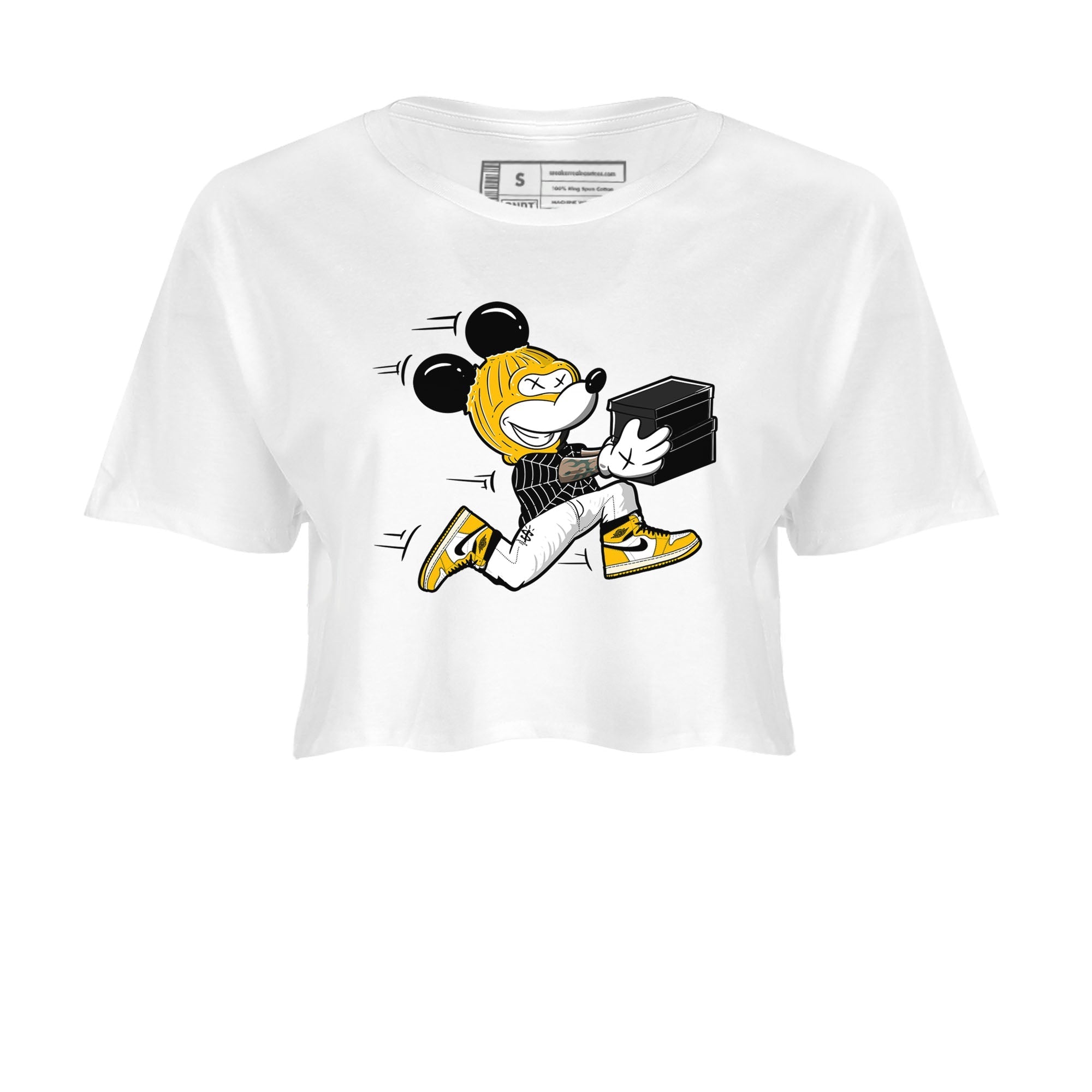 Thief Mouse snkmatch Women's Top - Air Jordan 1 Yellow Ochre