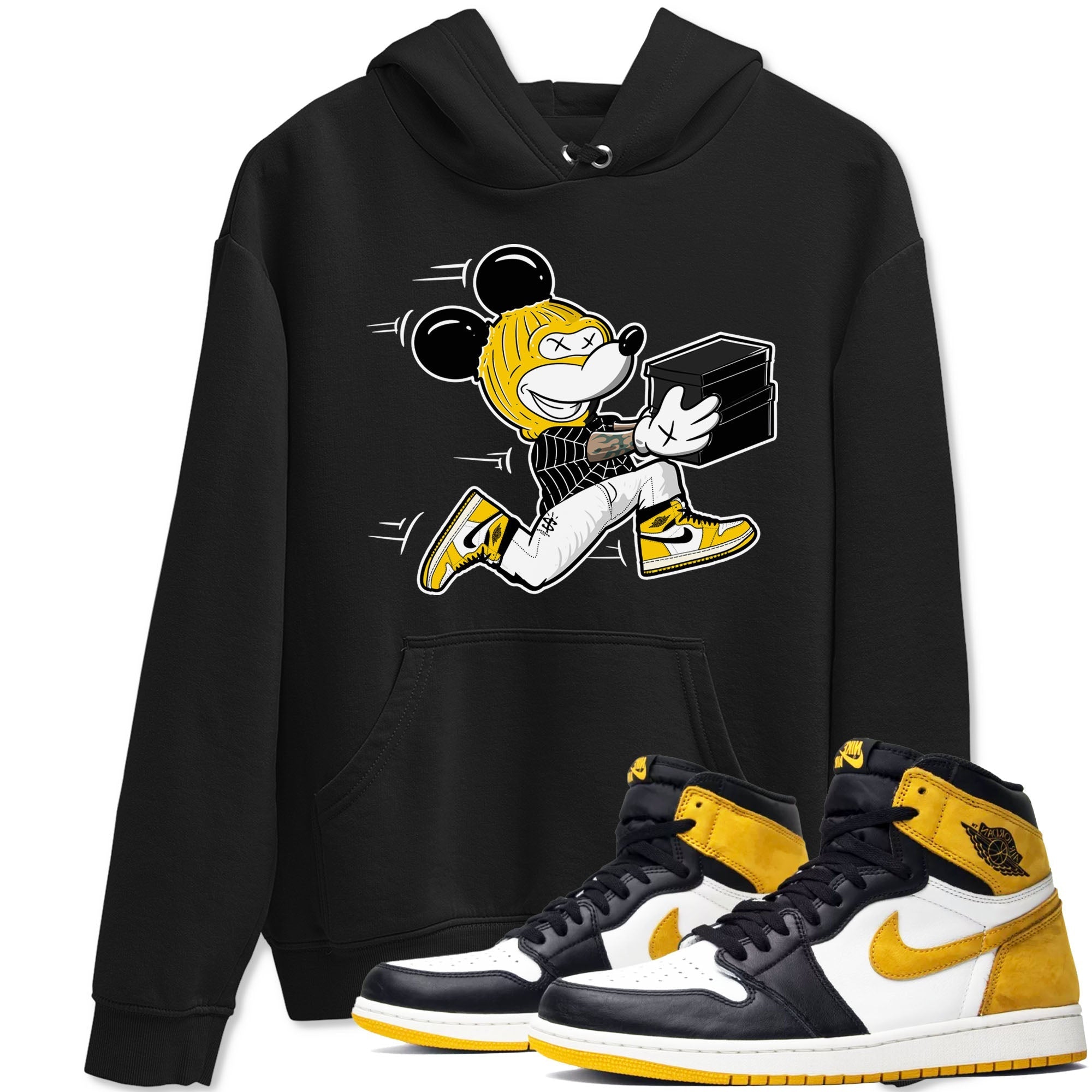 Thief Mouse snkmatch Tees - Air Jordan 1 Yellow Ochre