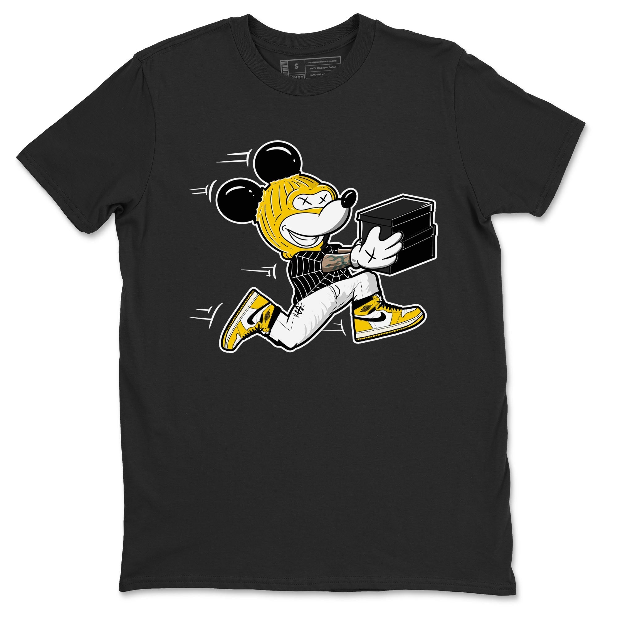 Thief Mouse snkmatch Tees - Air Jordan 1 Yellow Ochre