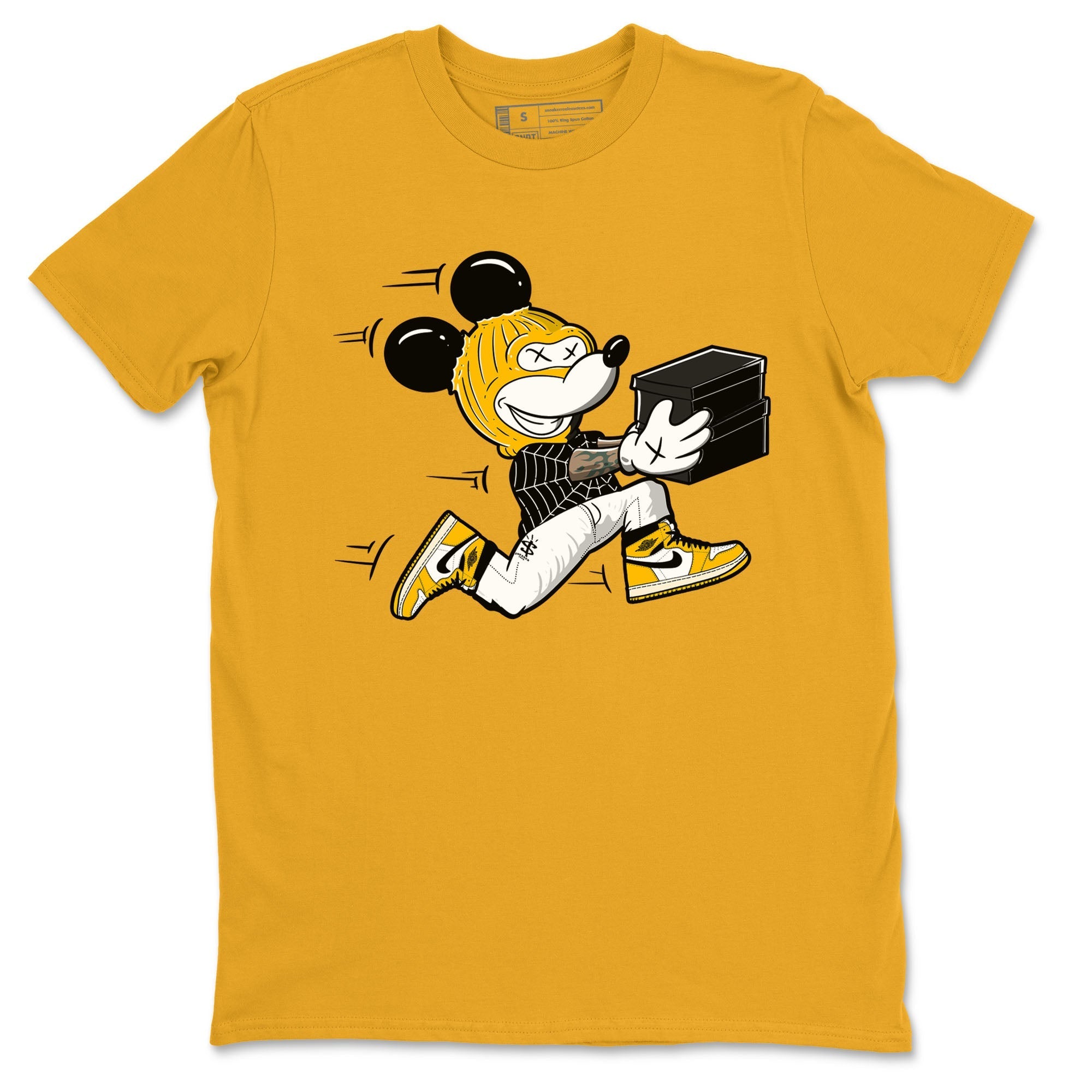 Thief Mouse snkmatch Tees - Air Jordan 1 Yellow Ochre