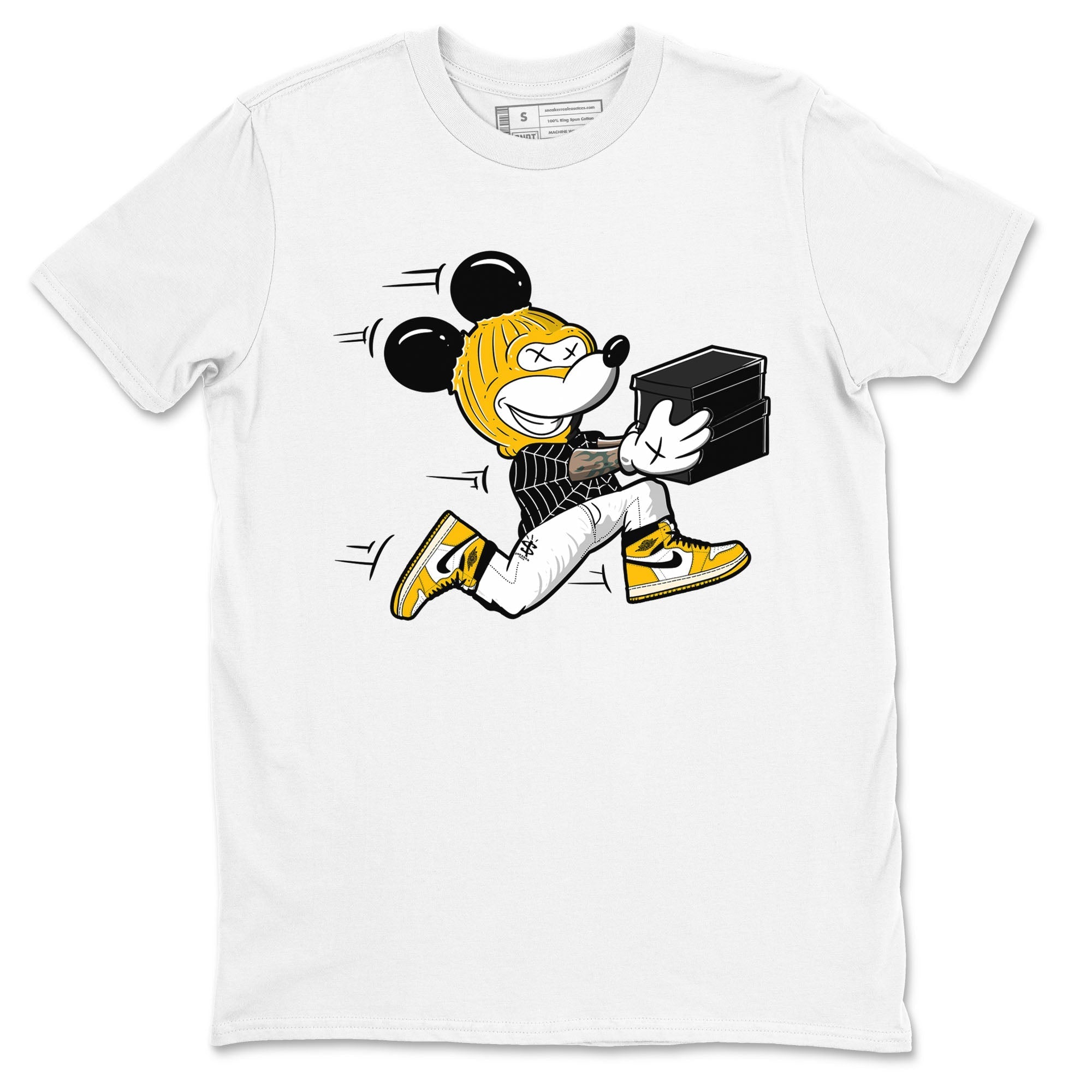 Thief Mouse snkmatch Tees - Air Jordan 1 Yellow Ochre