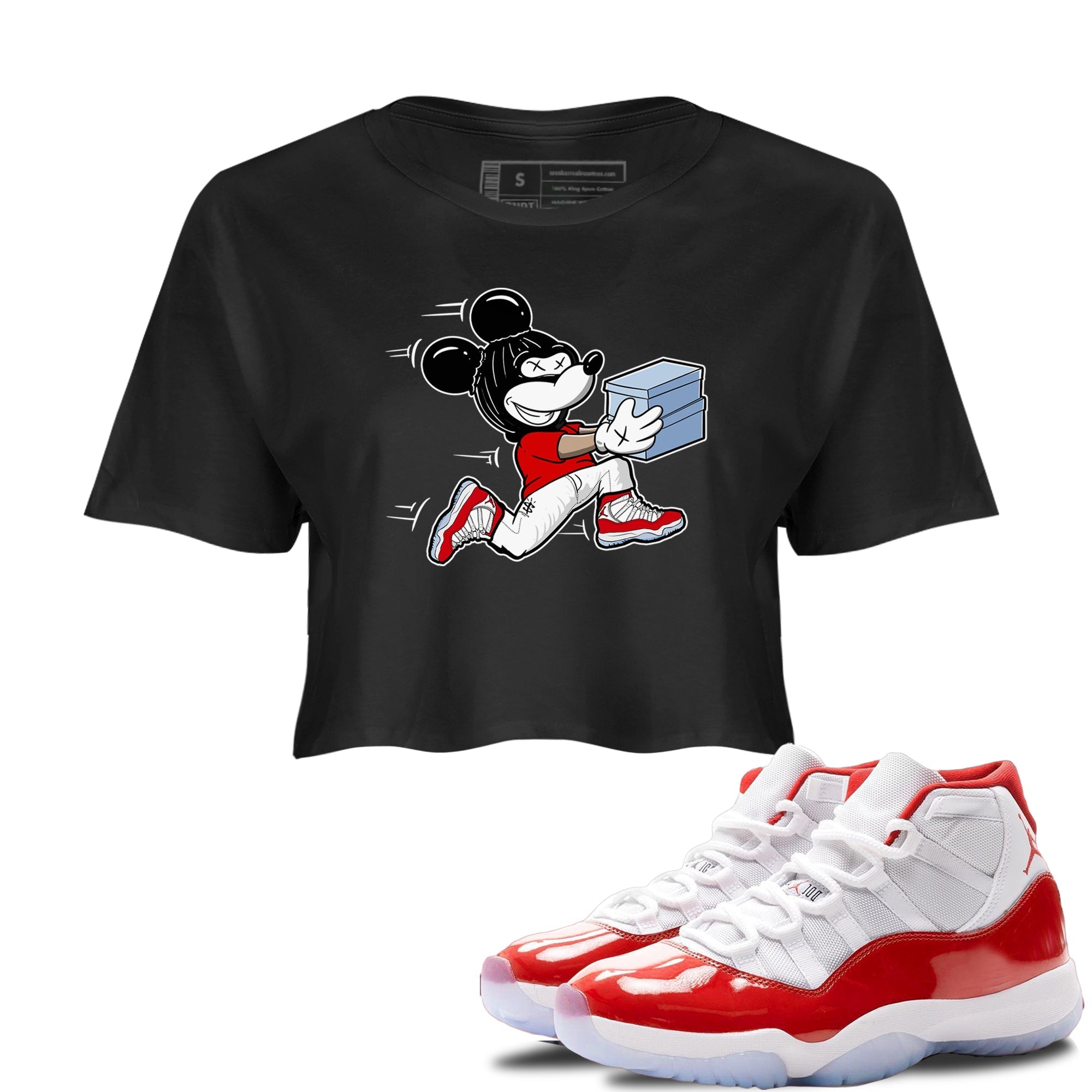 Thief Mouse snkmatch Women's Top - Air Jordan 11 Cherry