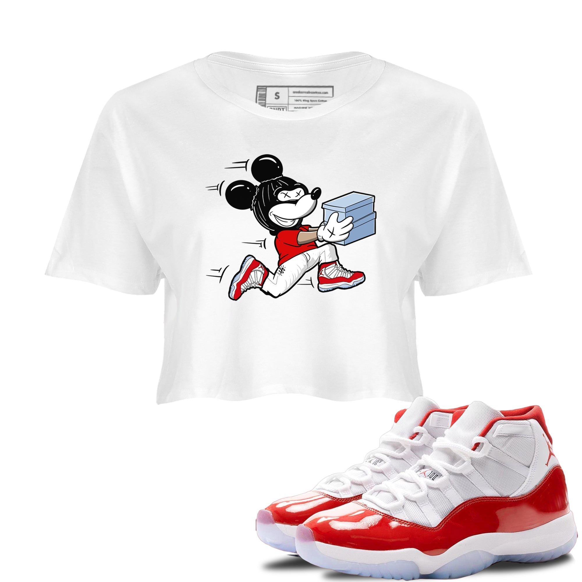 Thief Mouse snkmatch Women's Top - Air Jordan 11 Cherry