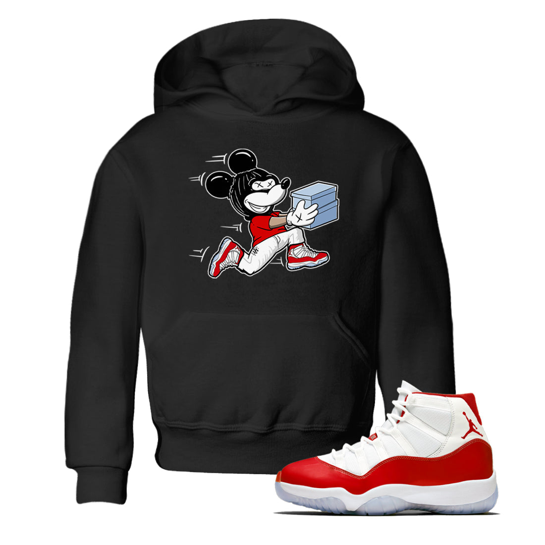 Thief Mouse snkmatch Tees Kids - Air Jordan 11 Cherry