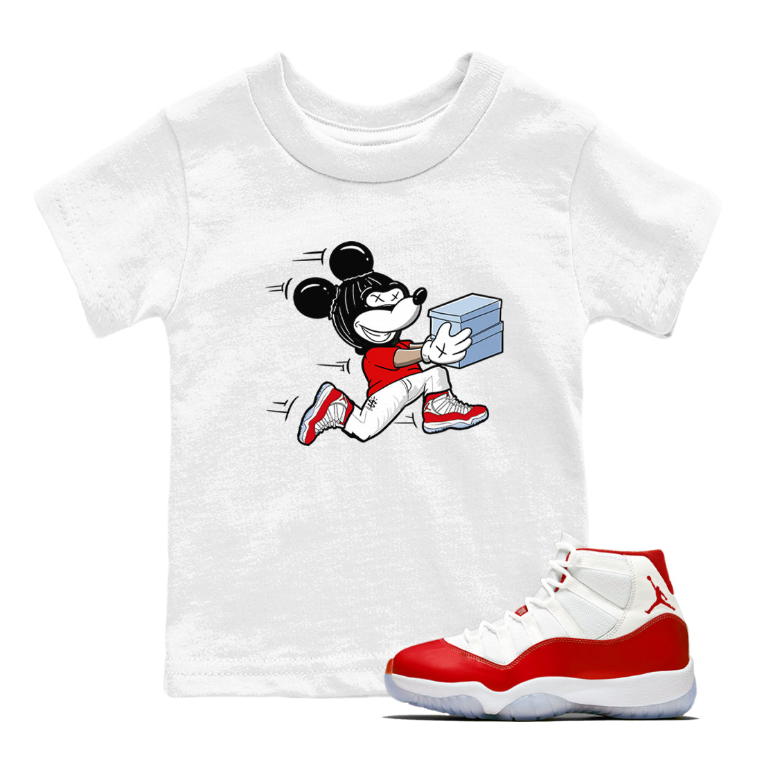 Thief Mouse snkmatch Tees Kids - Air Jordan 11 Cherry