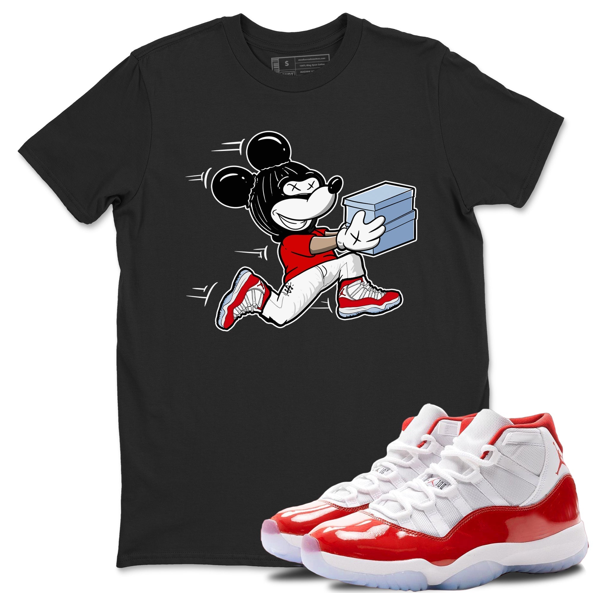 Thief Mouse snkmatch Tees - Air Jordan 11 Cherry