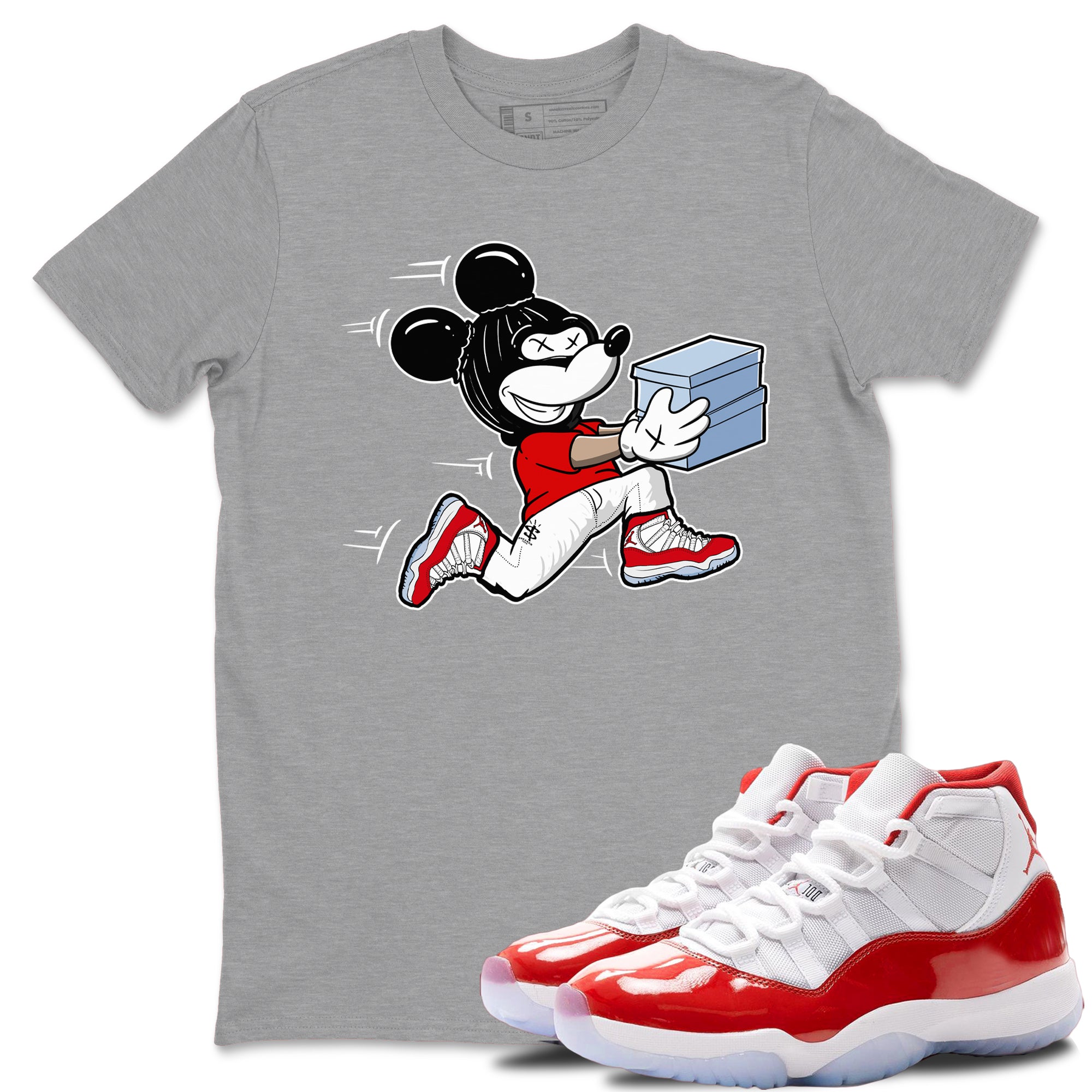 Thief Mouse snkmatch Tees - Air Jordan 11 Cherry