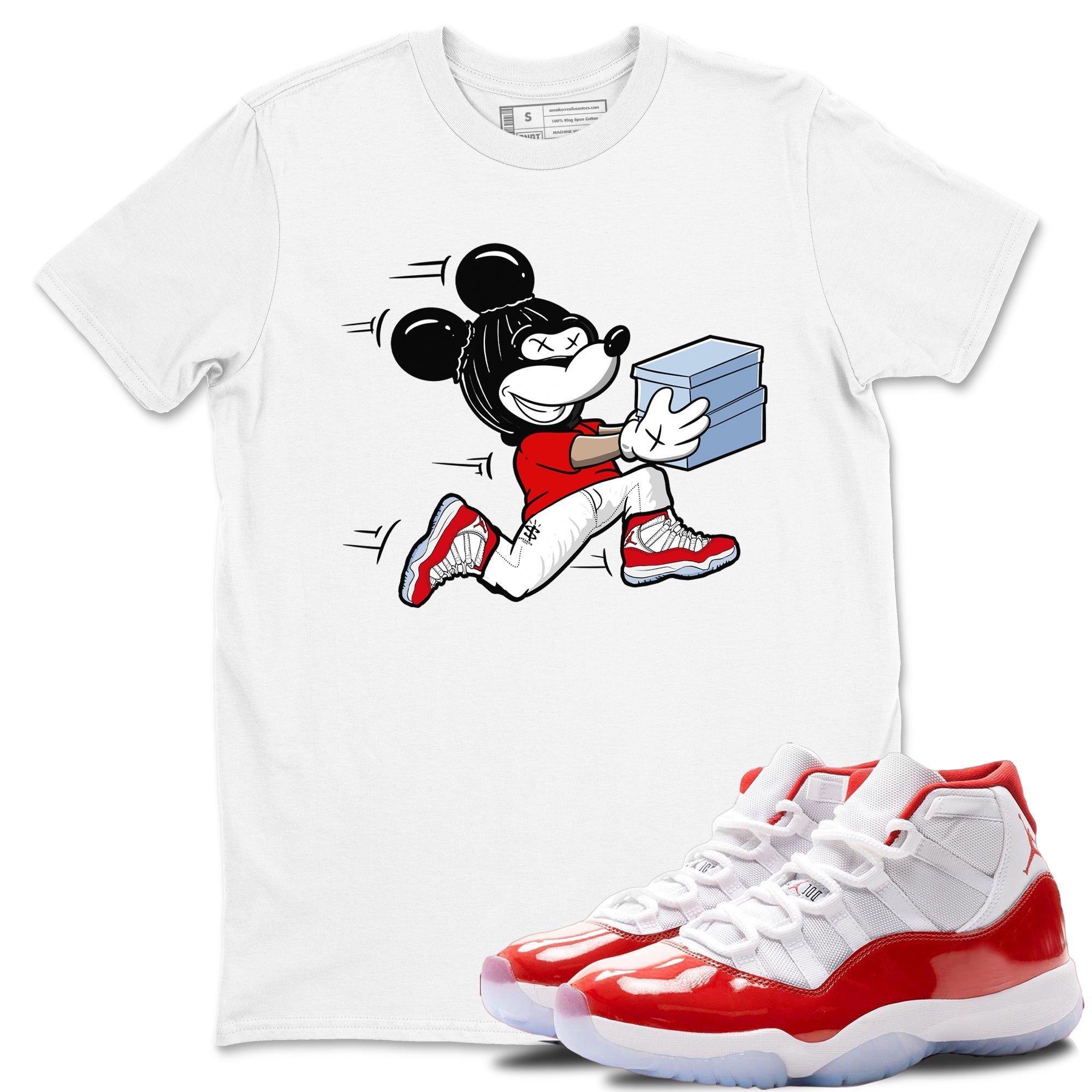 Thief Mouse snkmatch Tees - Air Jordan 11 Cherry