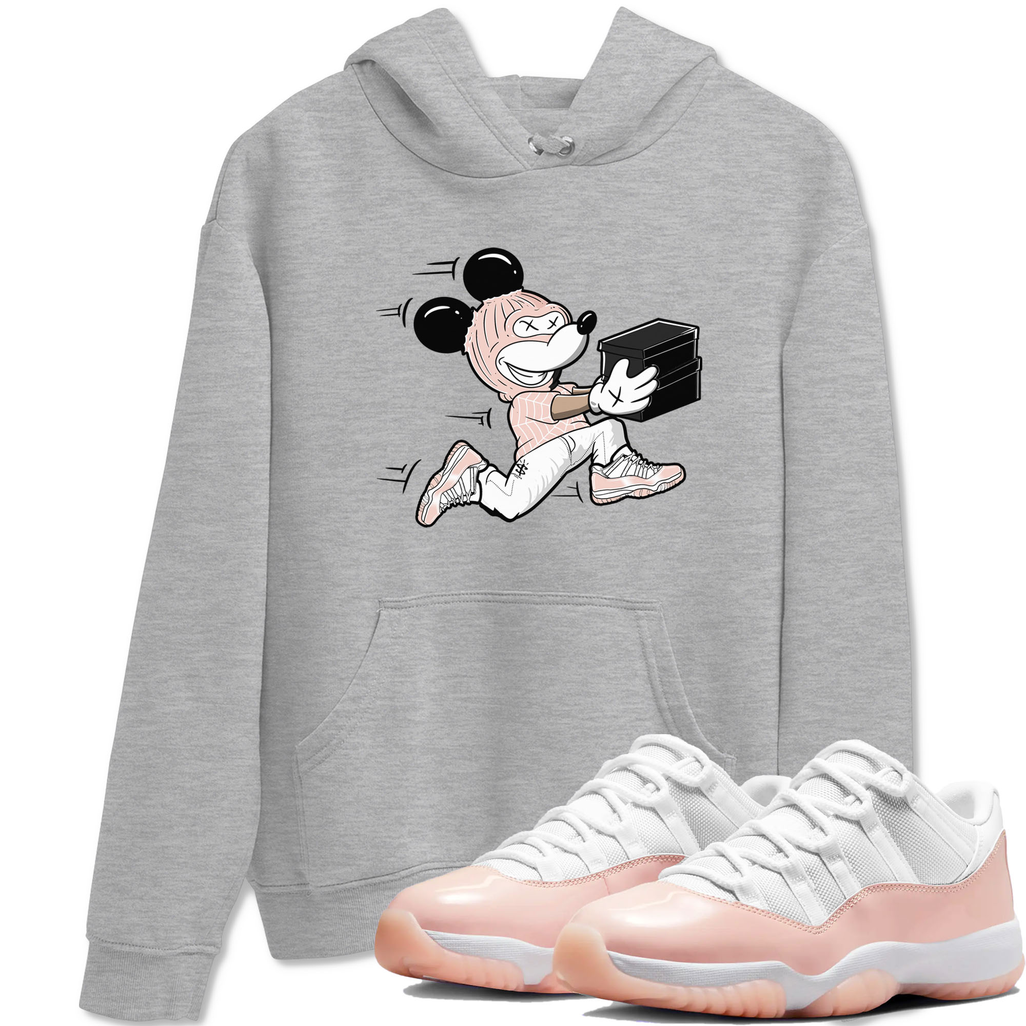 Thief Mouse snkmatch Tees - Air Jordan 11 Legend Pink