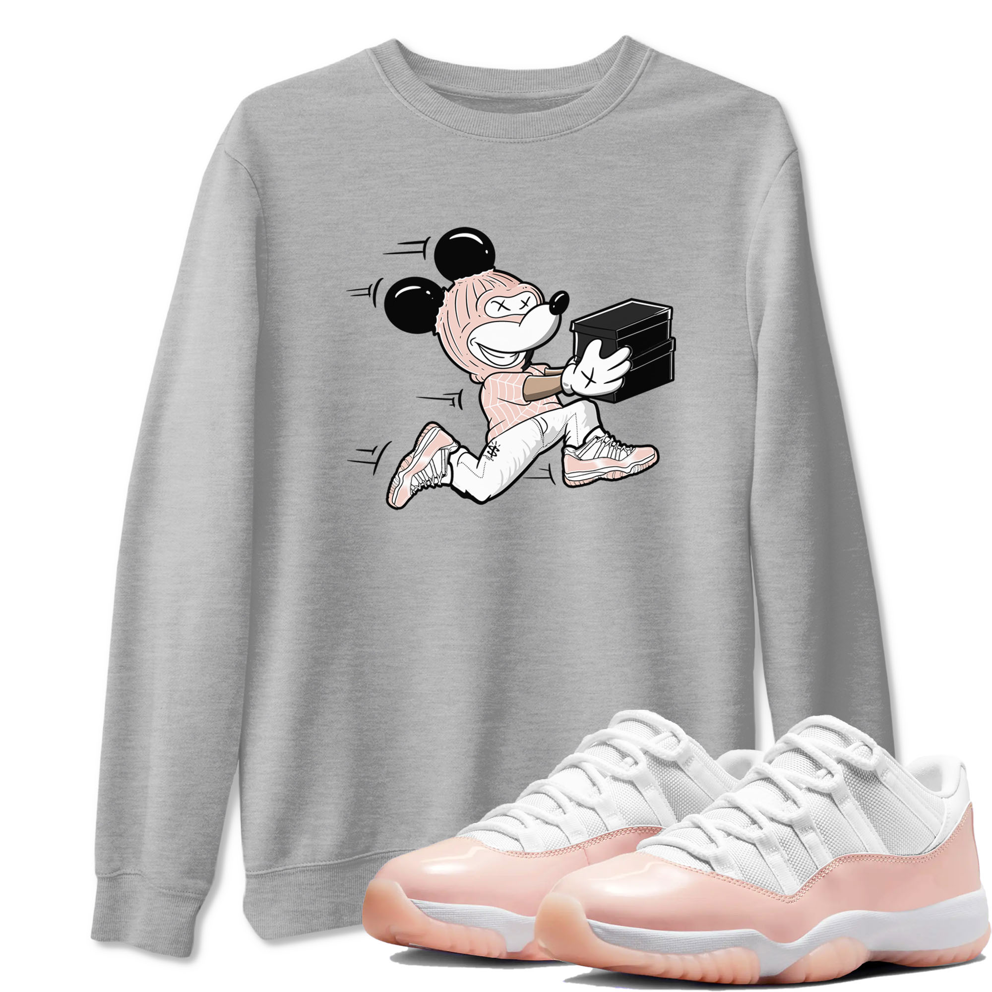 Thief Mouse snkmatch Tees - Air Jordan 11 Legend Pink