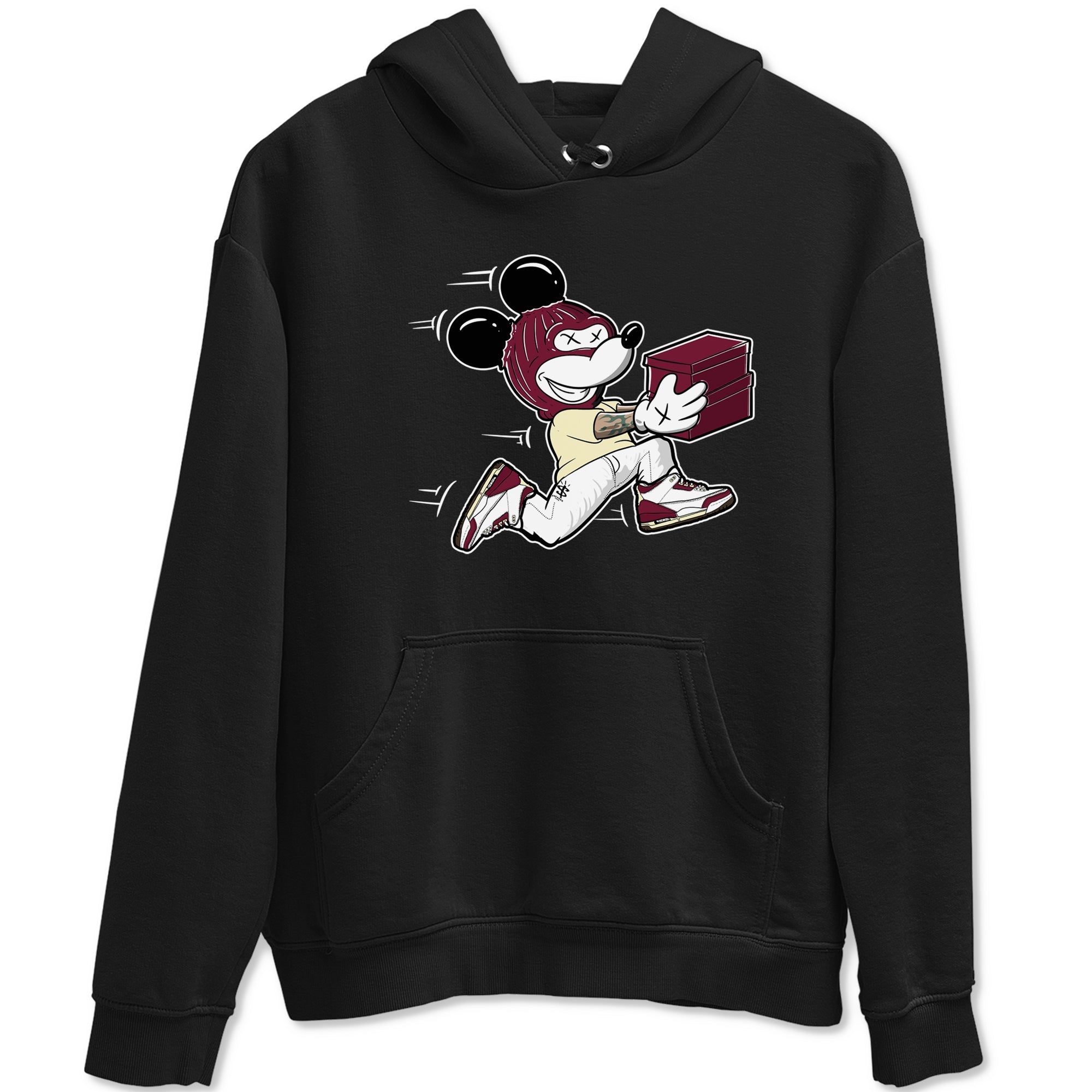 Thief Mouse snkmatch Tees - Air Jordan 3 A Ma Maniere x Burgundy Crush
