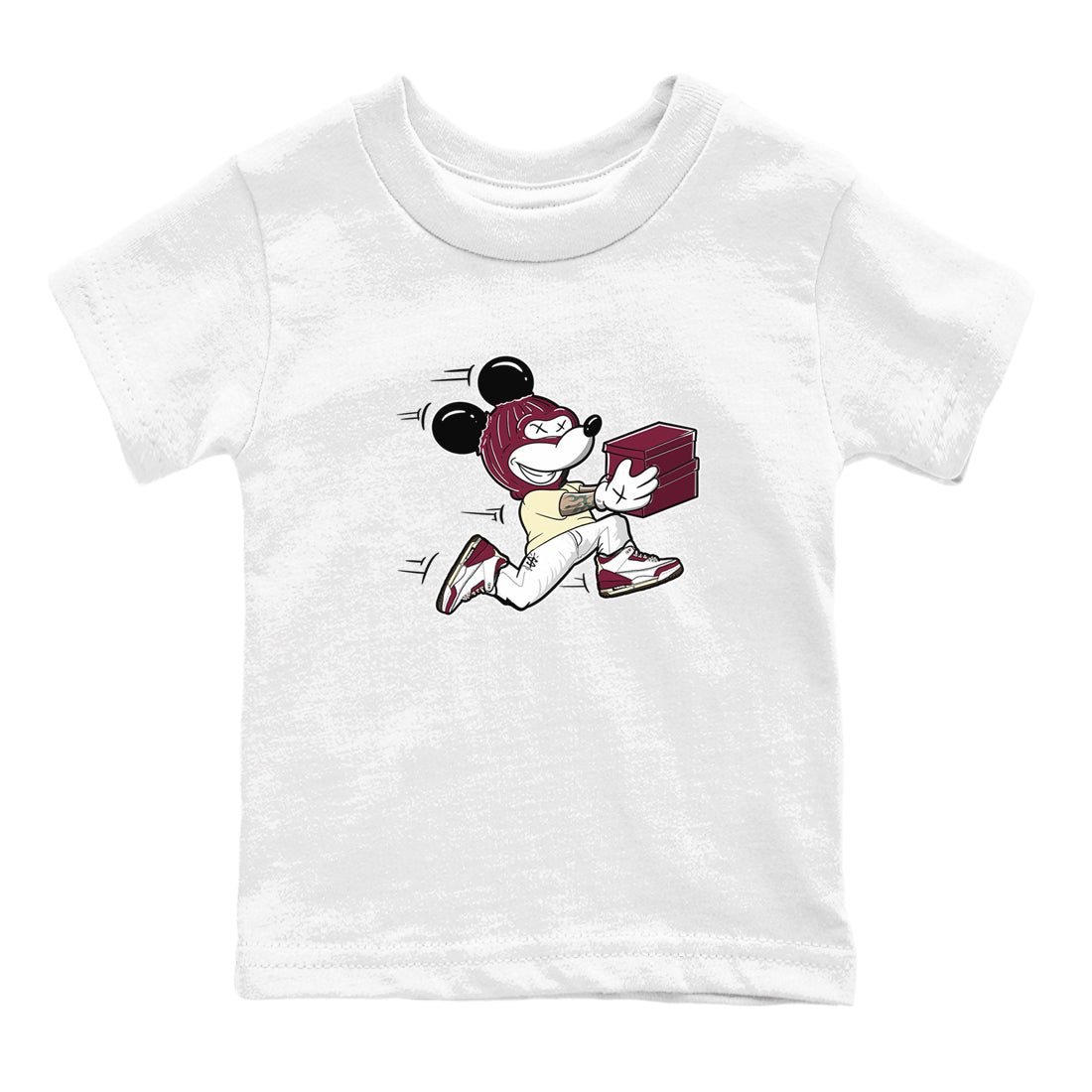 Thief Mouse snkmatch Tees Kids - Air Jordan 3 A Ma Maniere x Burgundy Crush