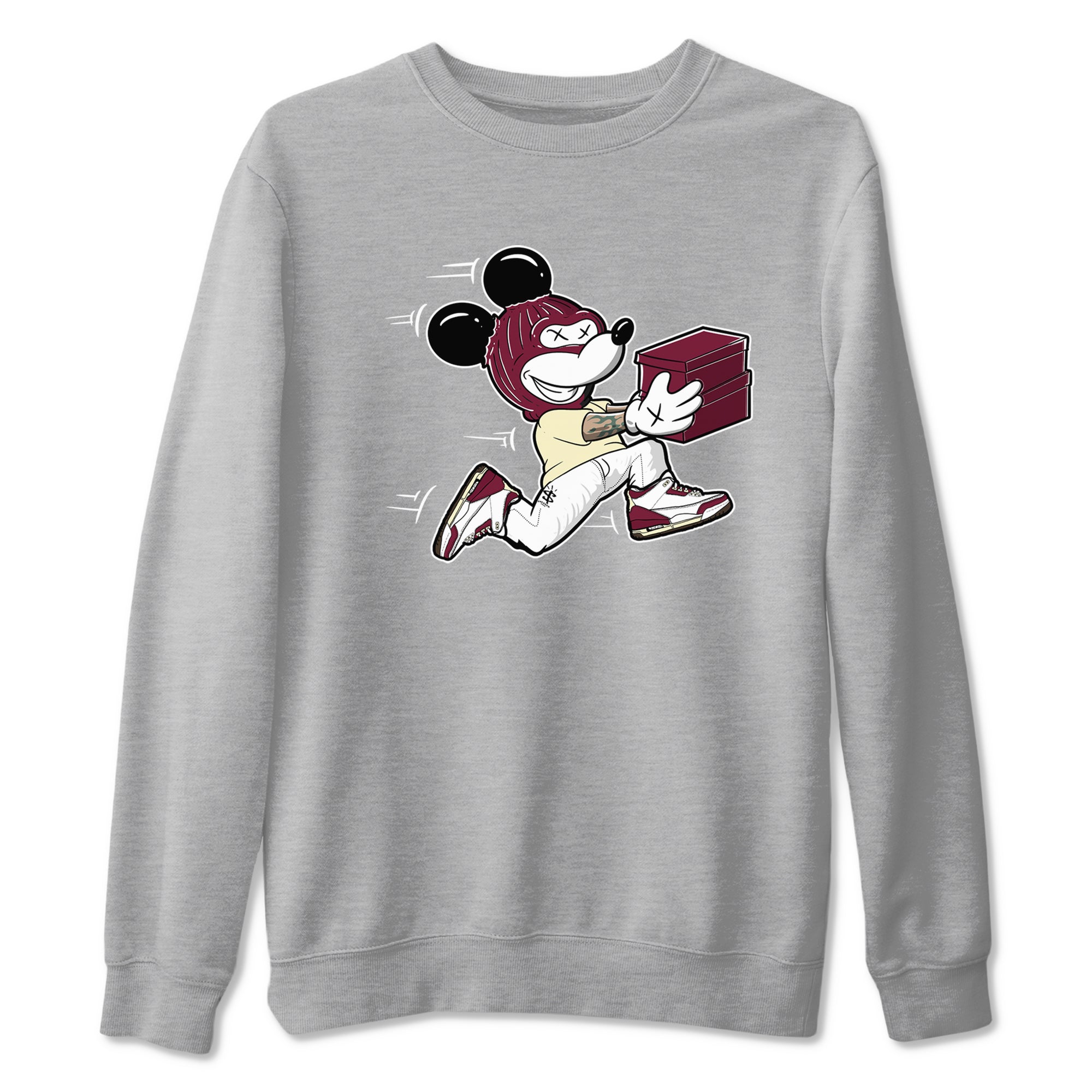 Thief Mouse snkmatch Tees - Air Jordan 3 A Ma Maniere x Burgundy Crush