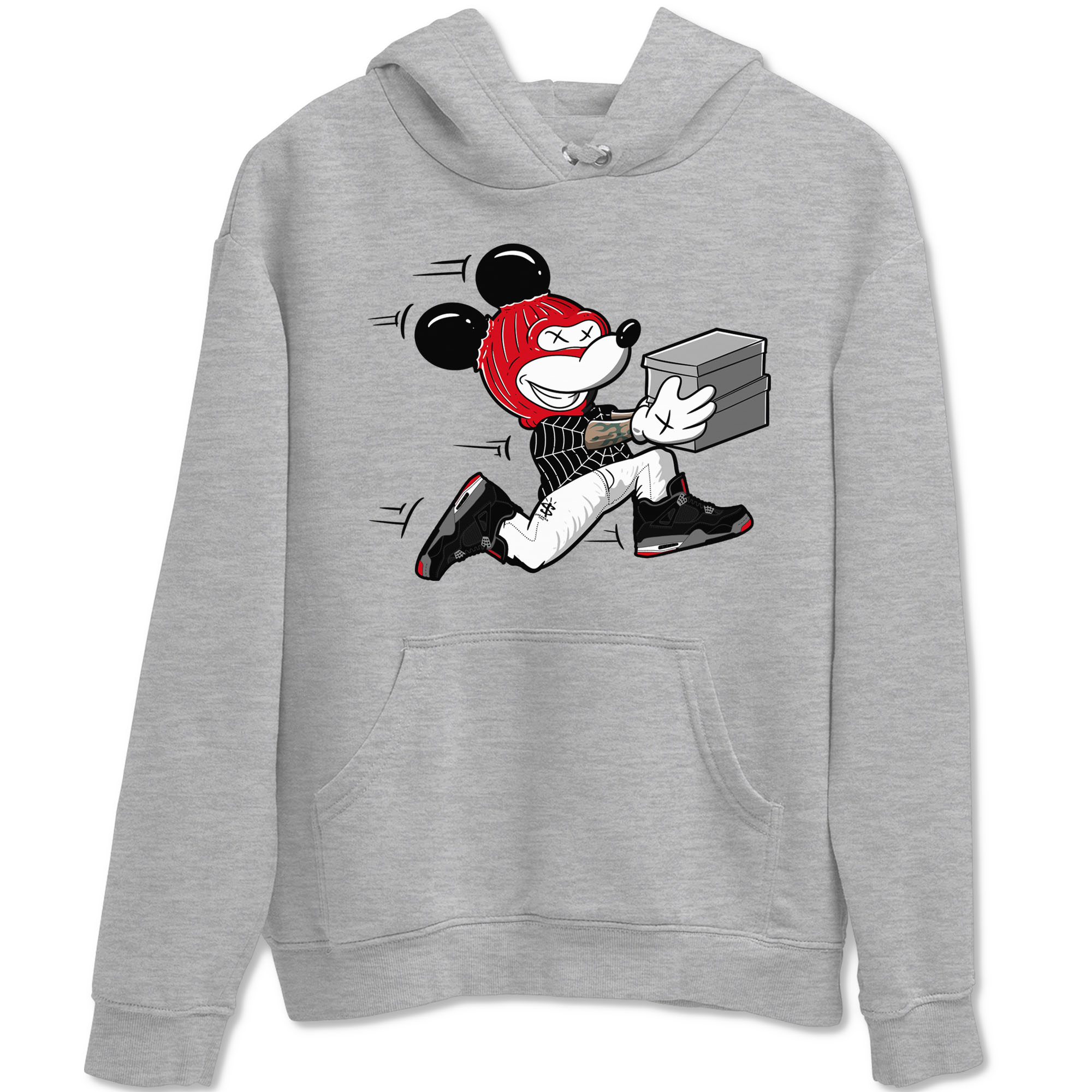 Thief Mouse snkmatch Tees - Air Jordan 4 Bred Reimagined