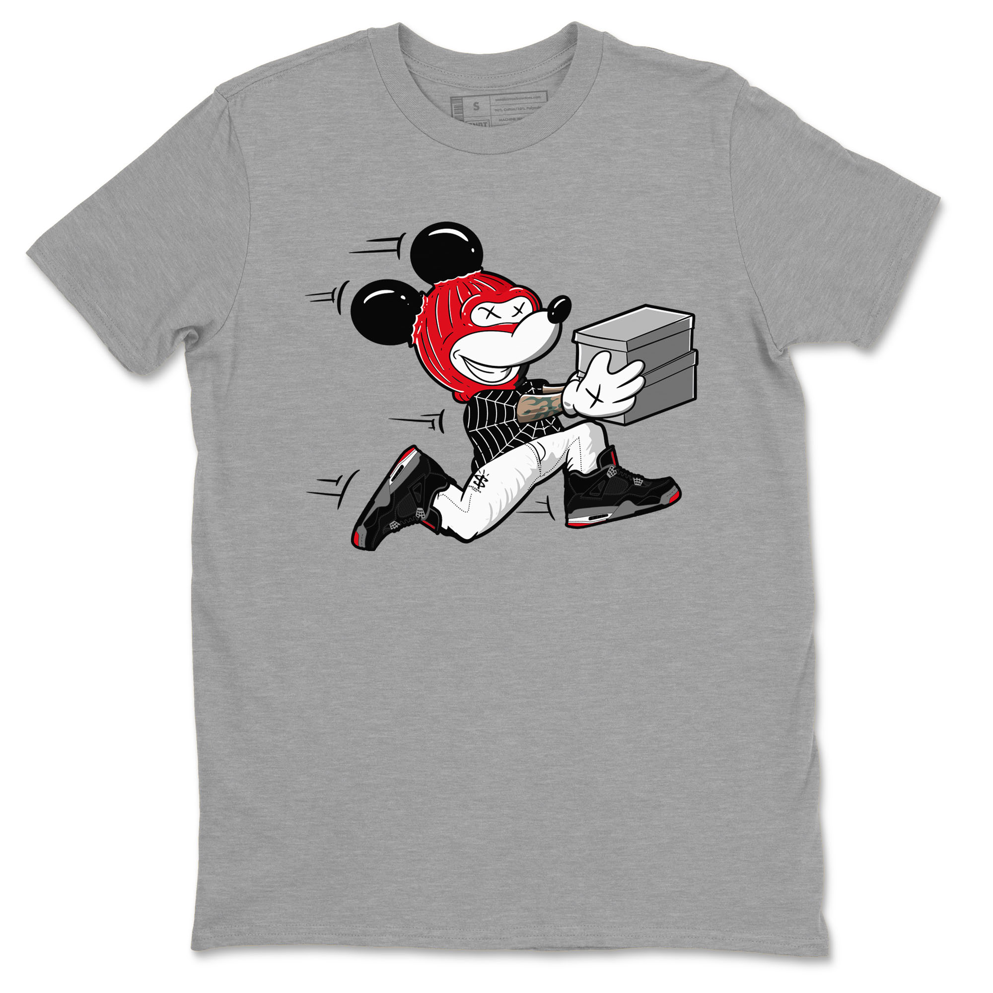 Thief Mouse snkmatch Tees - Air Jordan 4 Bred Reimagined