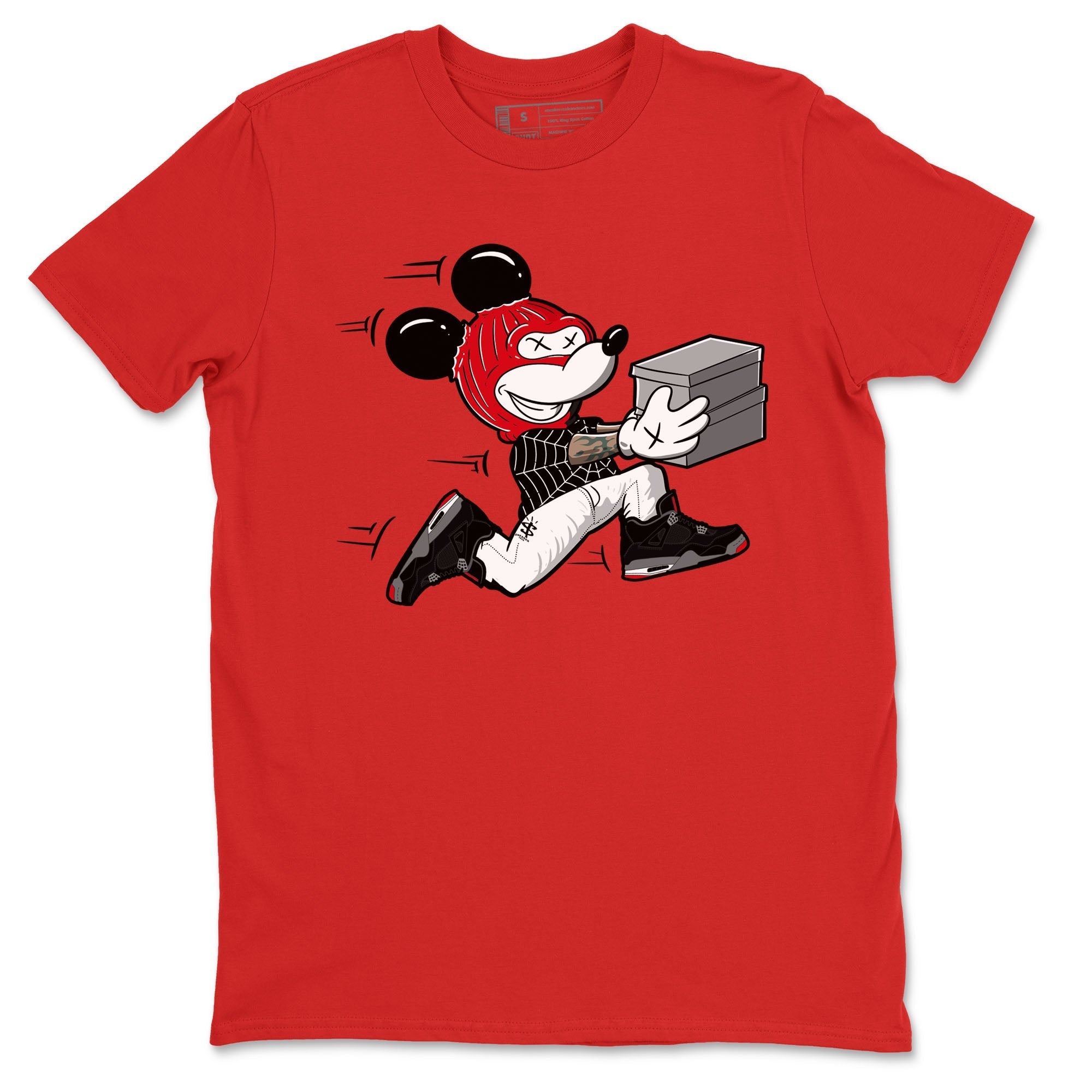 Thief Mouse snkmatch Tees - Air Jordan 4 Bred Reimagined