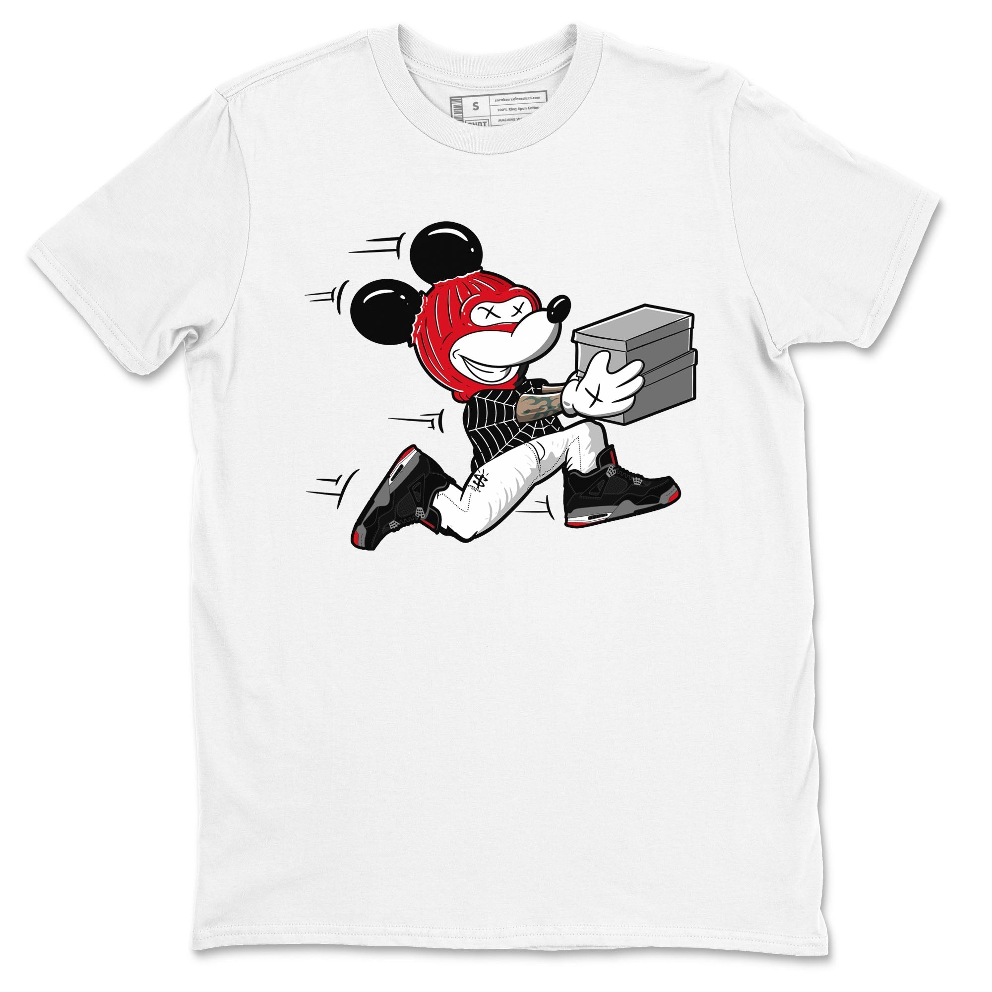 Thief Mouse snkmatch Tees - Air Jordan 4 Bred Reimagined