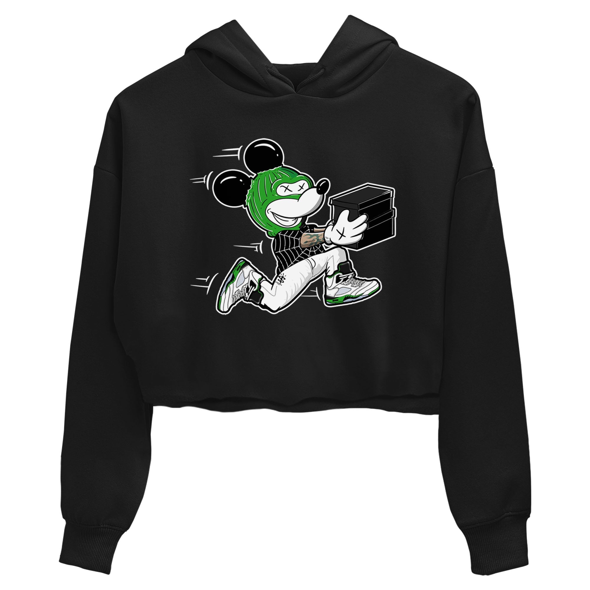 Thief Mouse snkmatch Women's Top - Air Jordan 5 Lucky Green