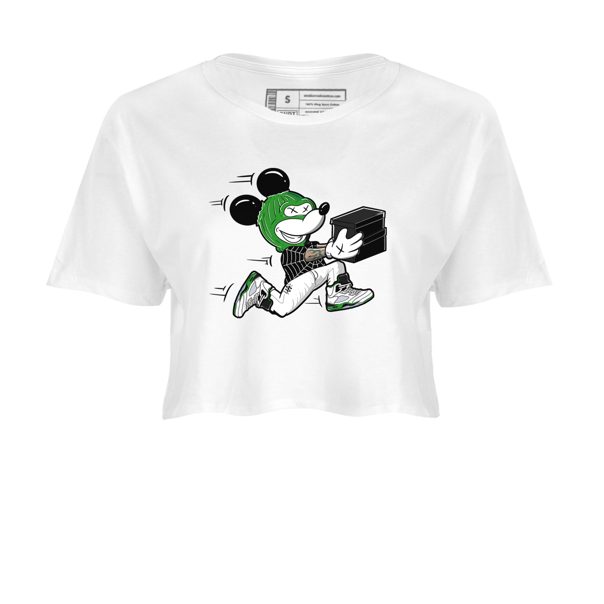 Thief Mouse snkmatch Women's Top - Air Jordan 5 Lucky Green