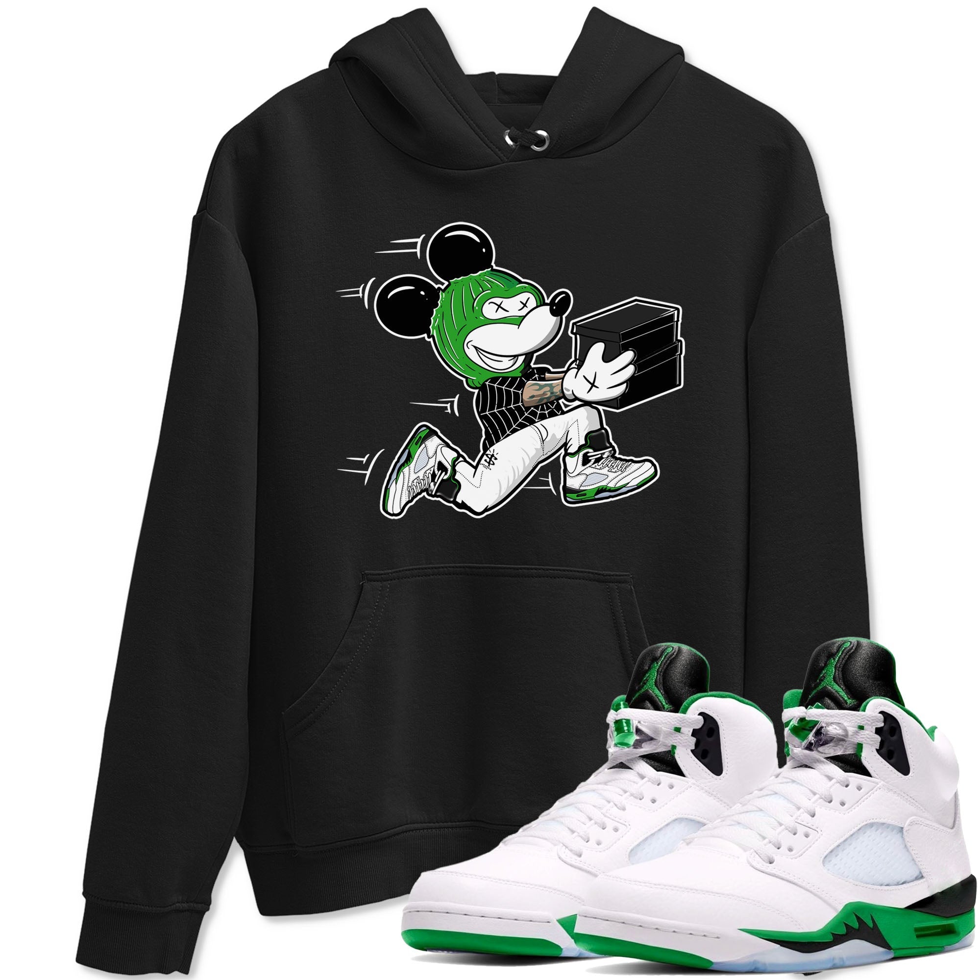 Thief Mouse snkmatch Tees - Air Jordan 5 Lucky Green