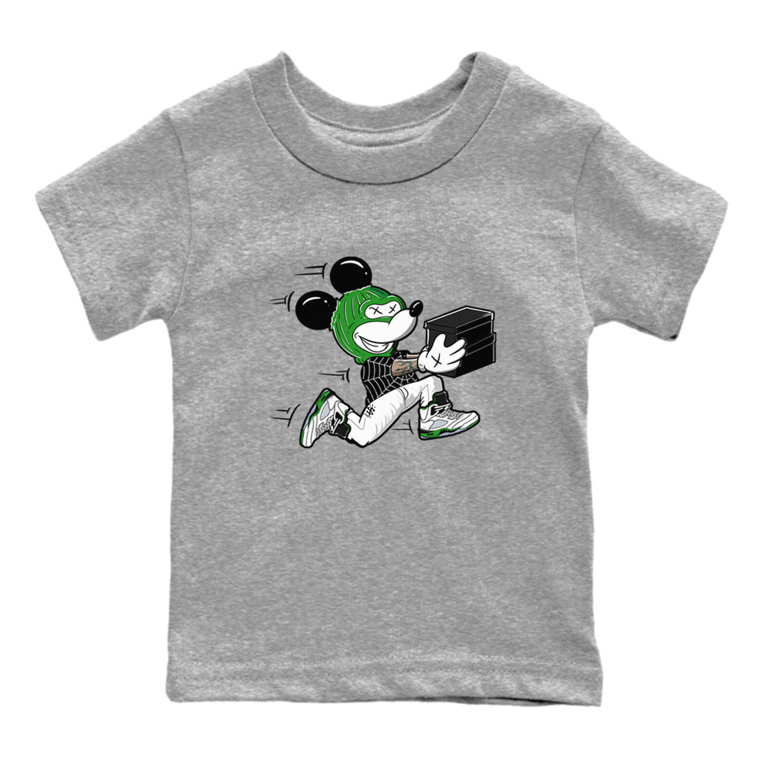 Thief Mouse snkmatch Tees Kids - Air Jordan 5 Lucky Green